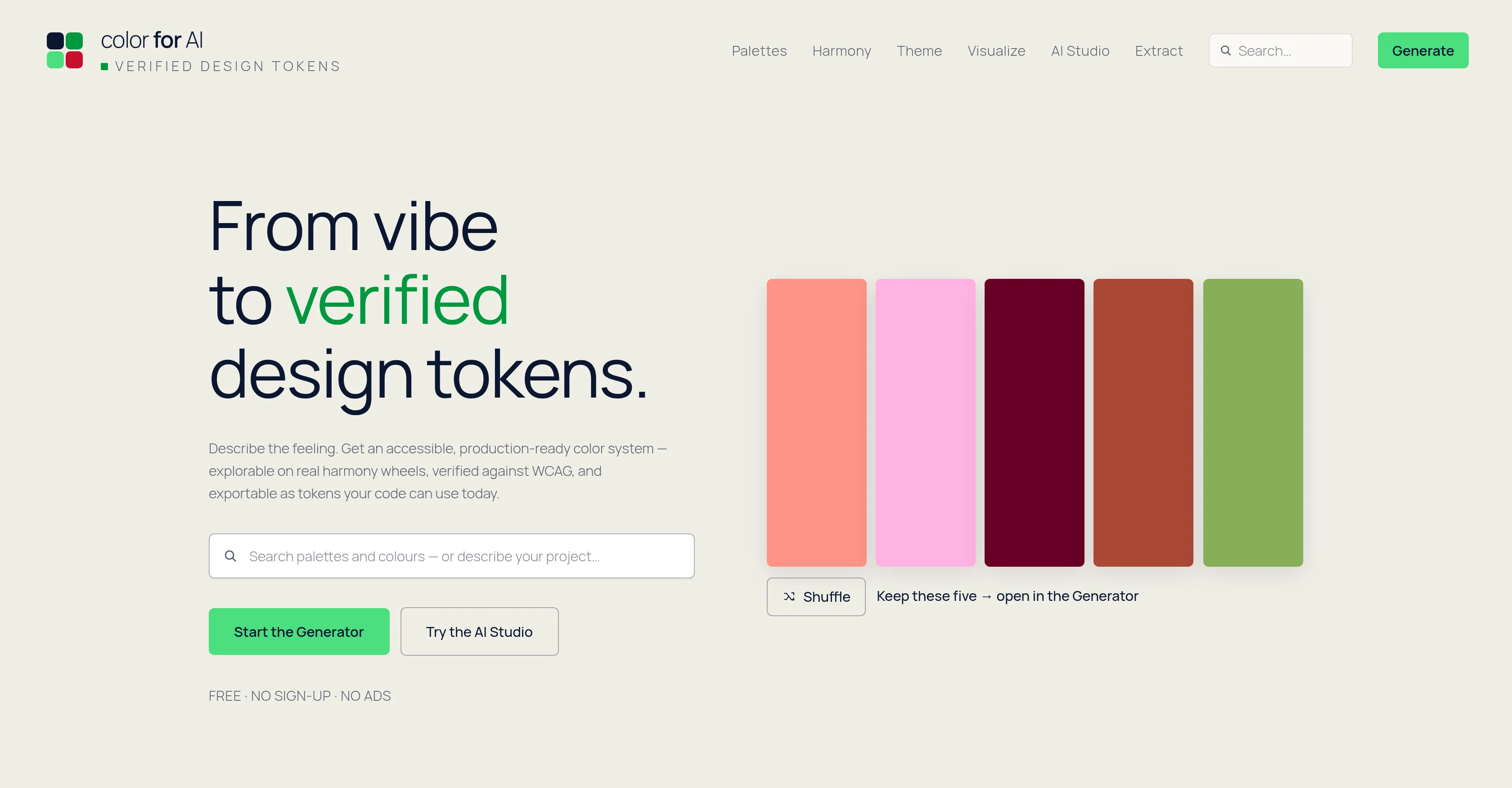 colorfor.ai website