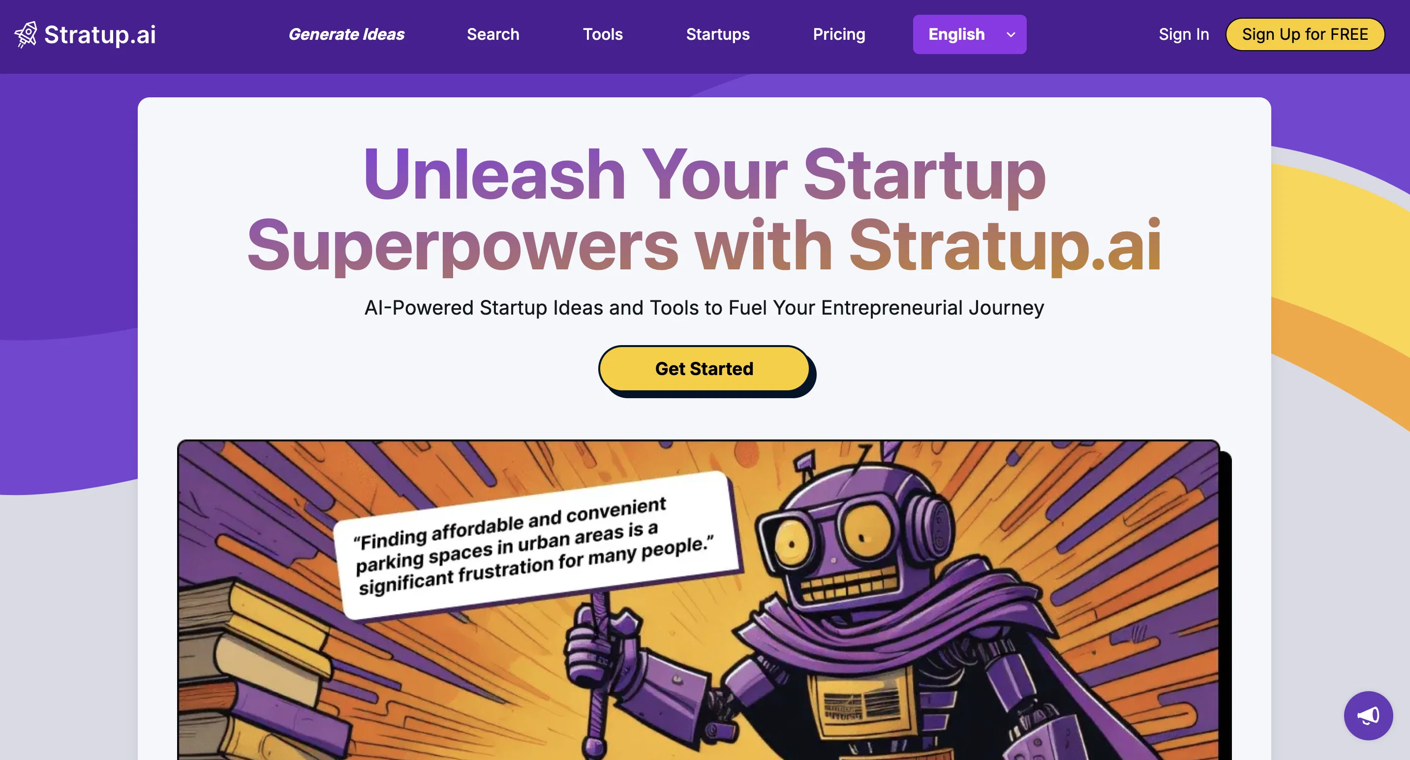 Stratup.ai website