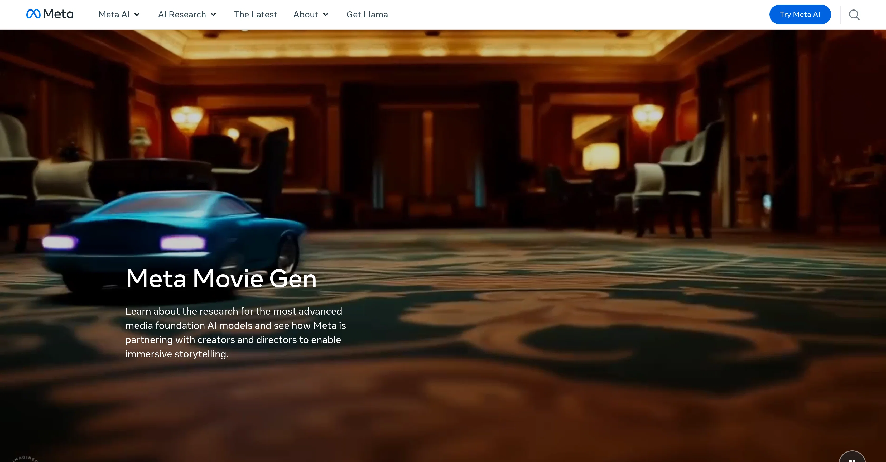 Meta Movie Gen website