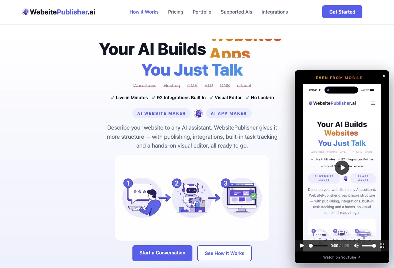 WebsitePublisher AI website