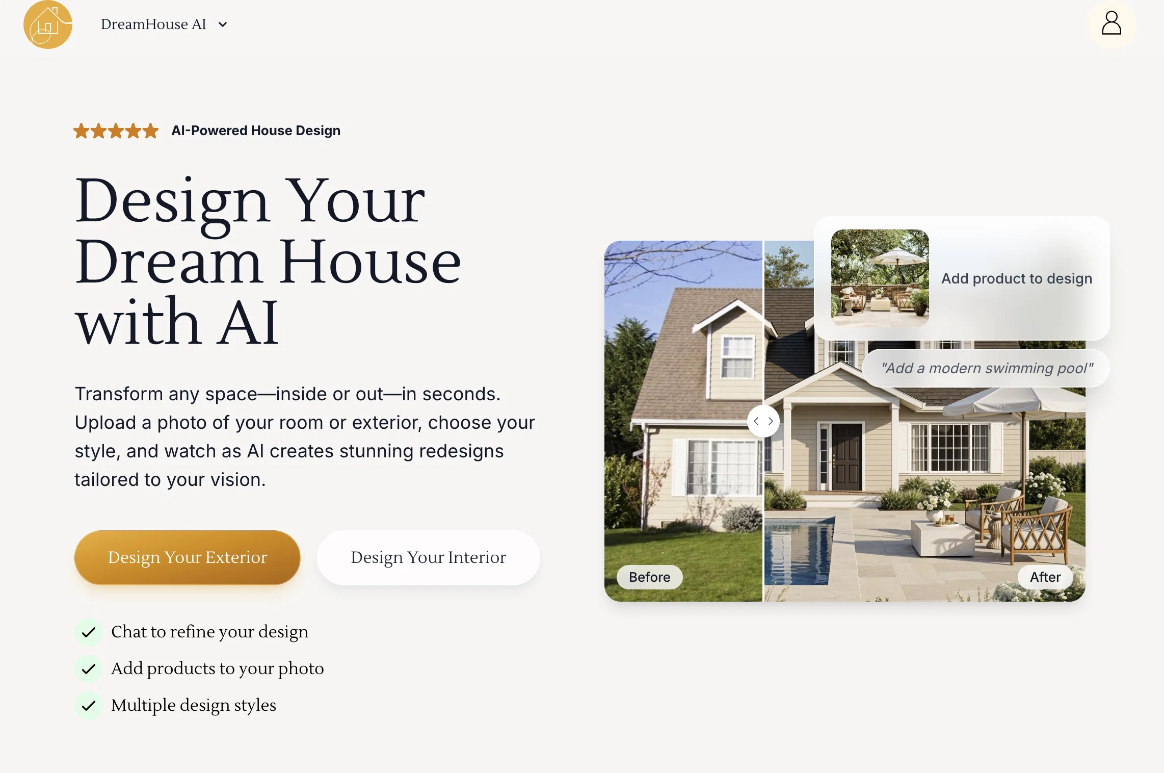 Dreamhouse AI website
