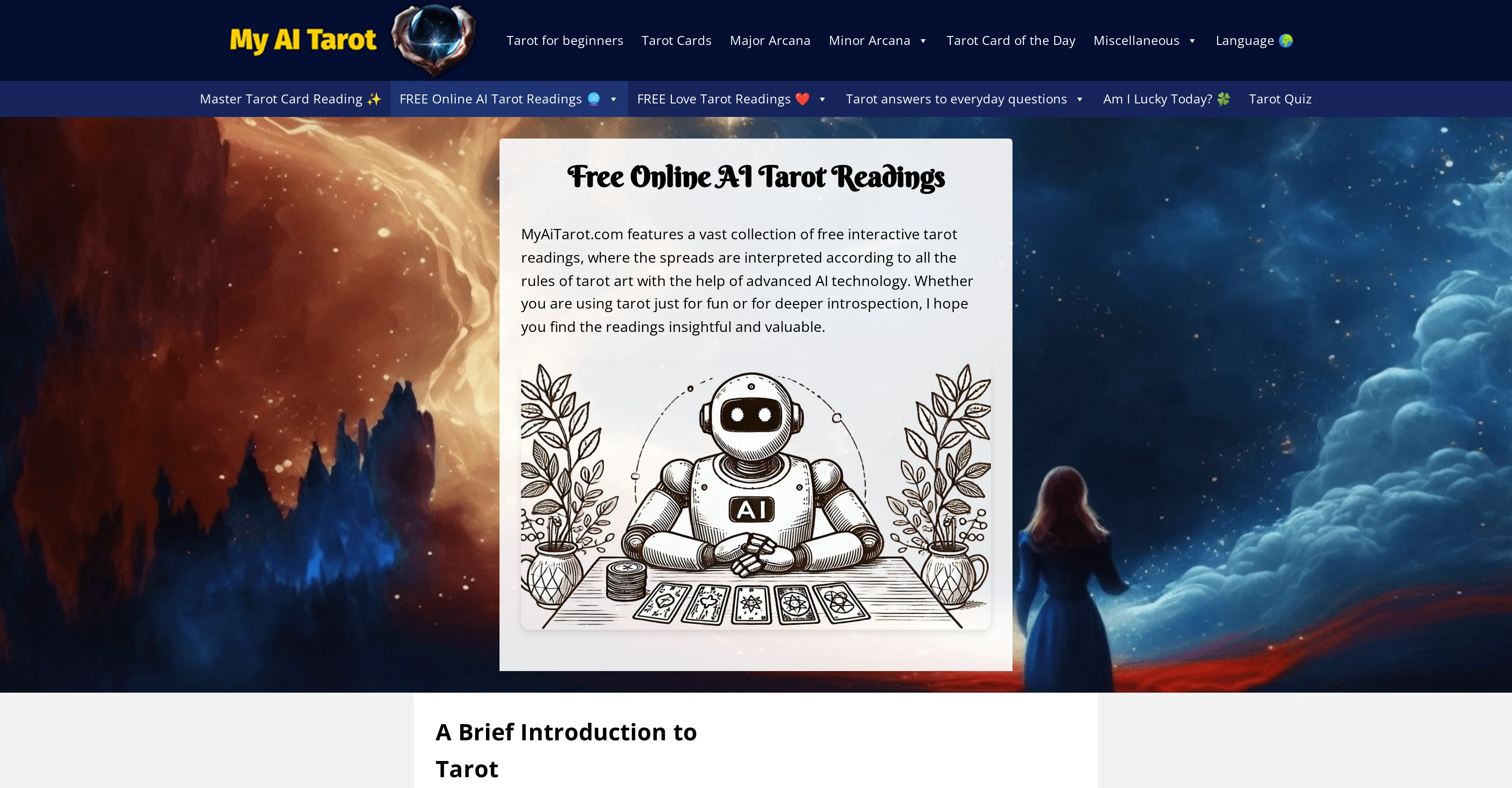 My AI Tarot - Free Tarot Card Readings website