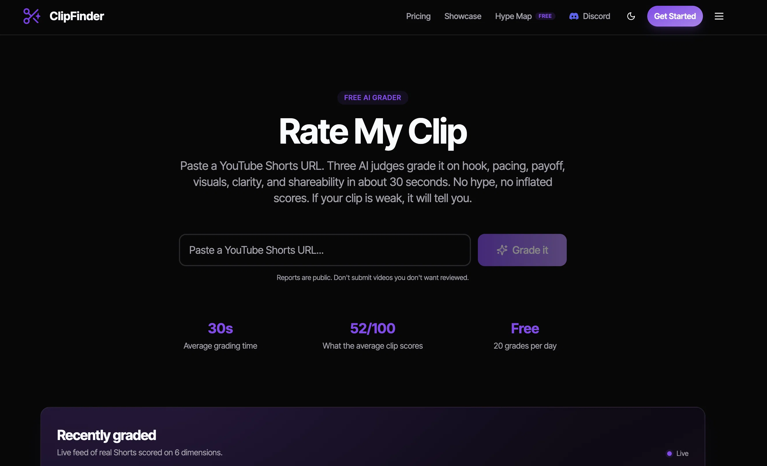 Rate My Clip by ClipFinder website