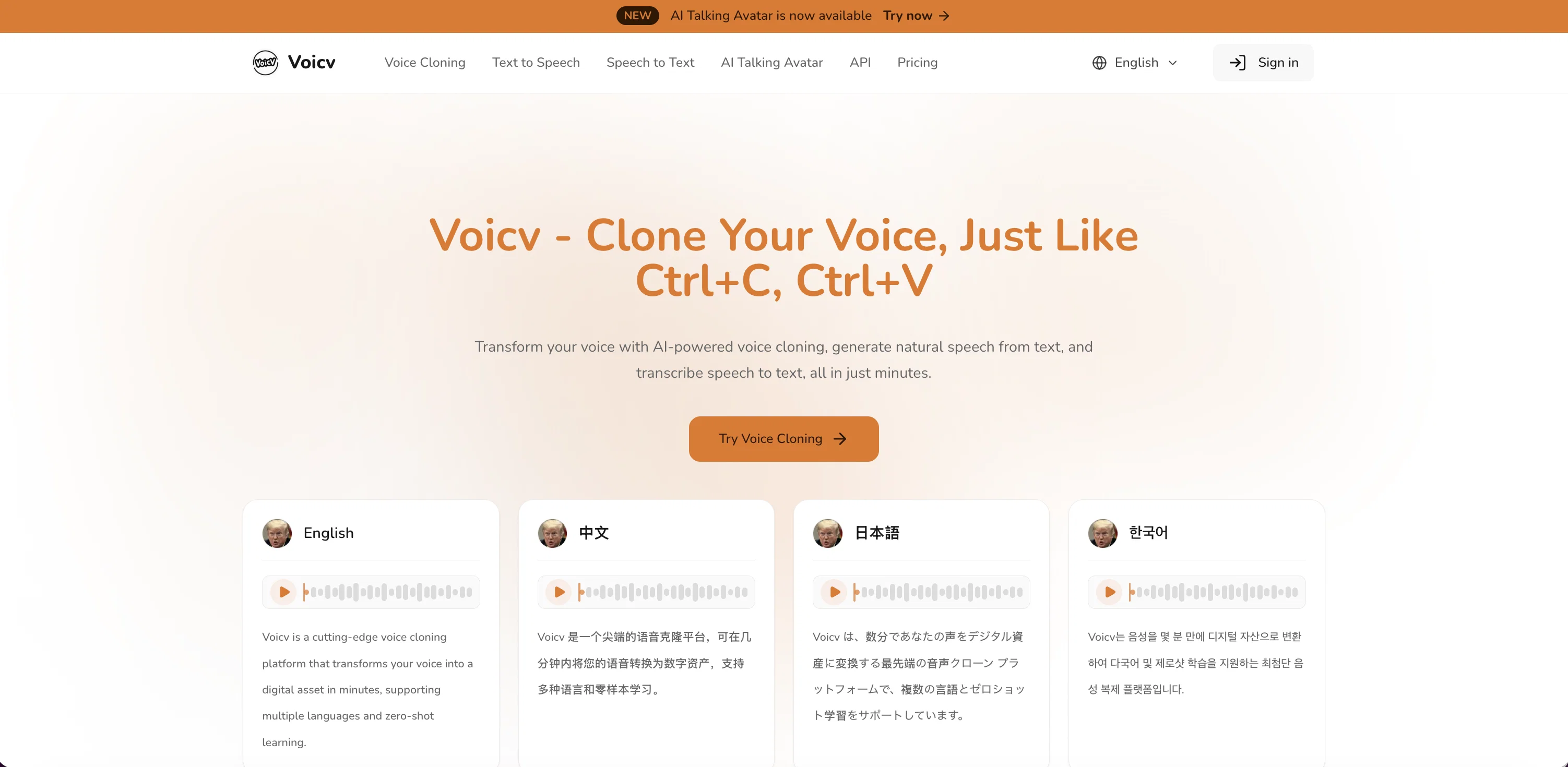 Voicv website