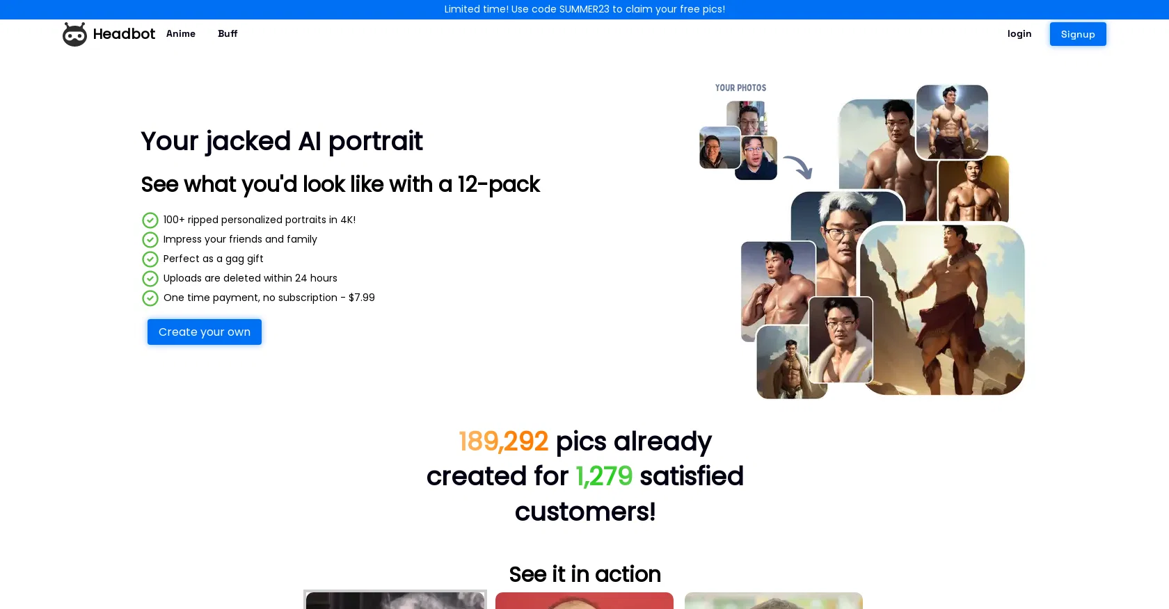 Headbot website