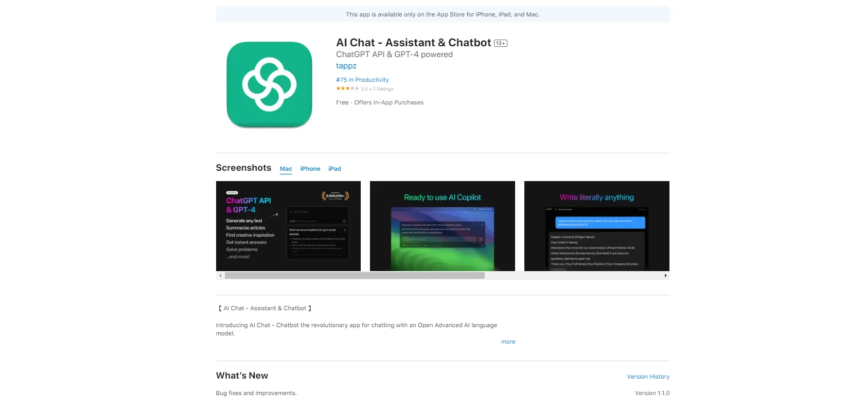 AI Chat website