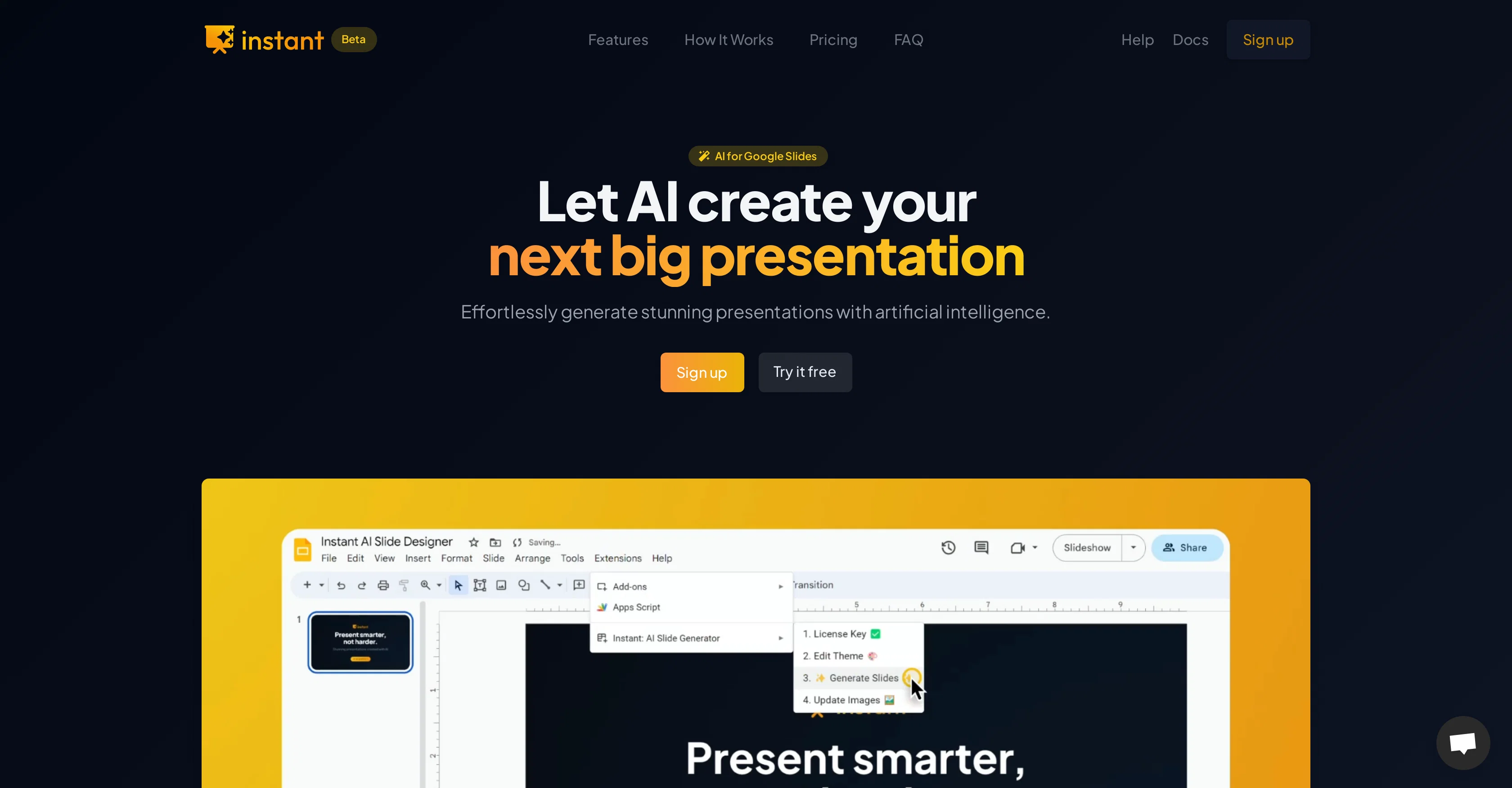 Instant website