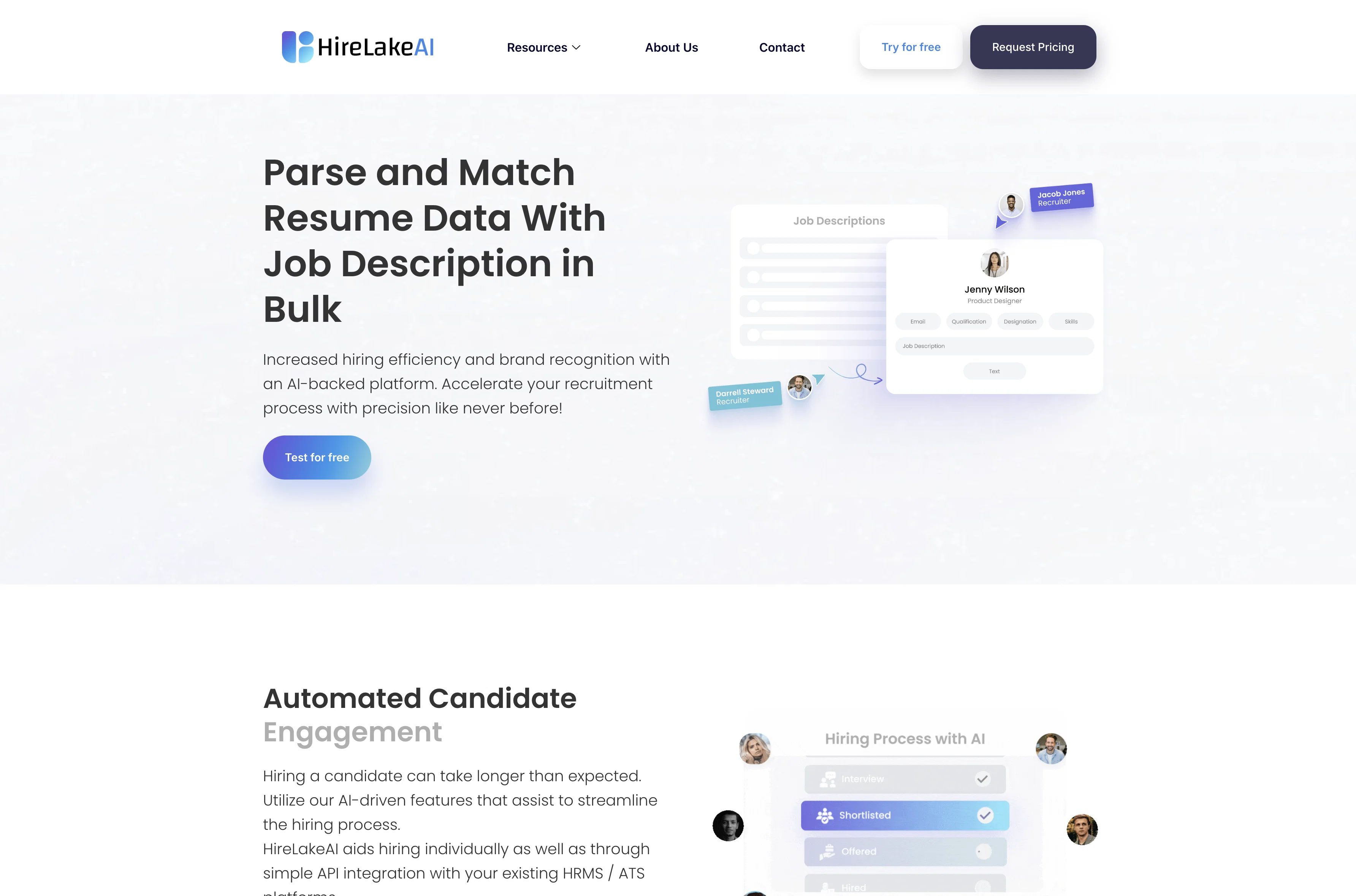 HireLakeAI website