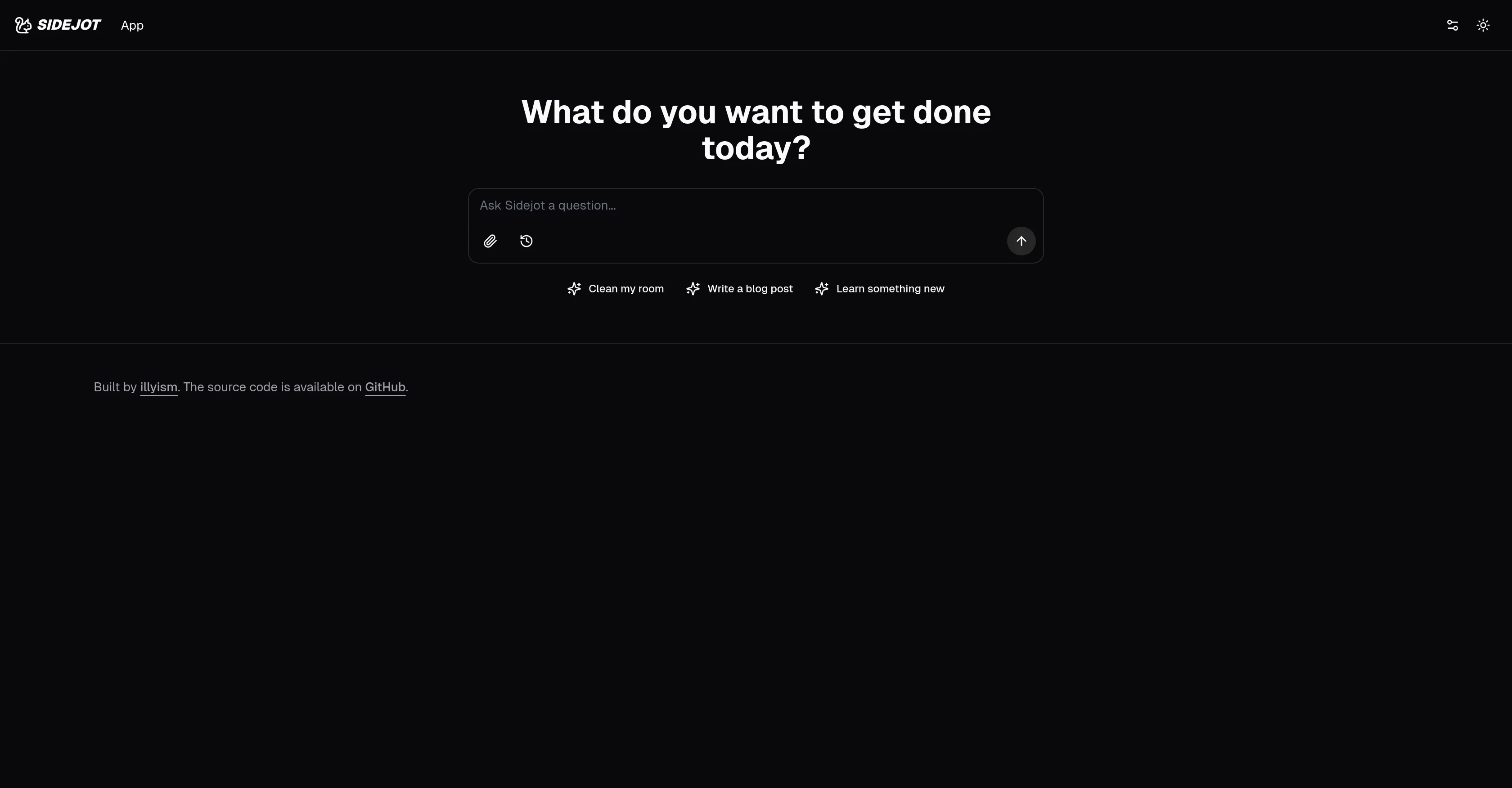 Sidejot website