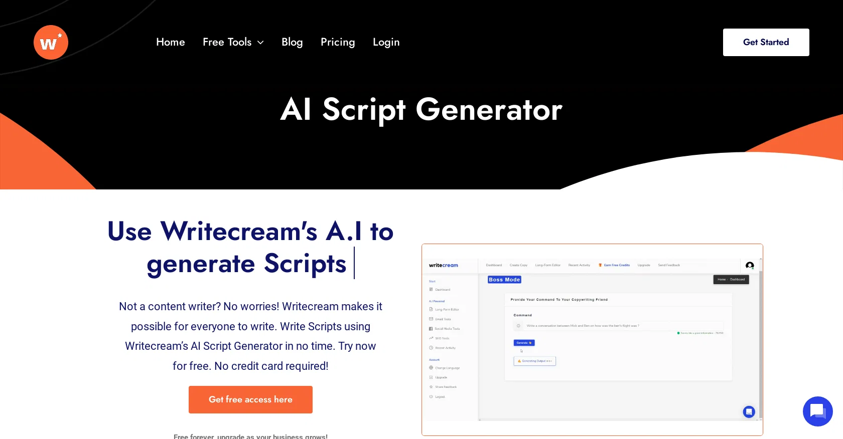Writecream website