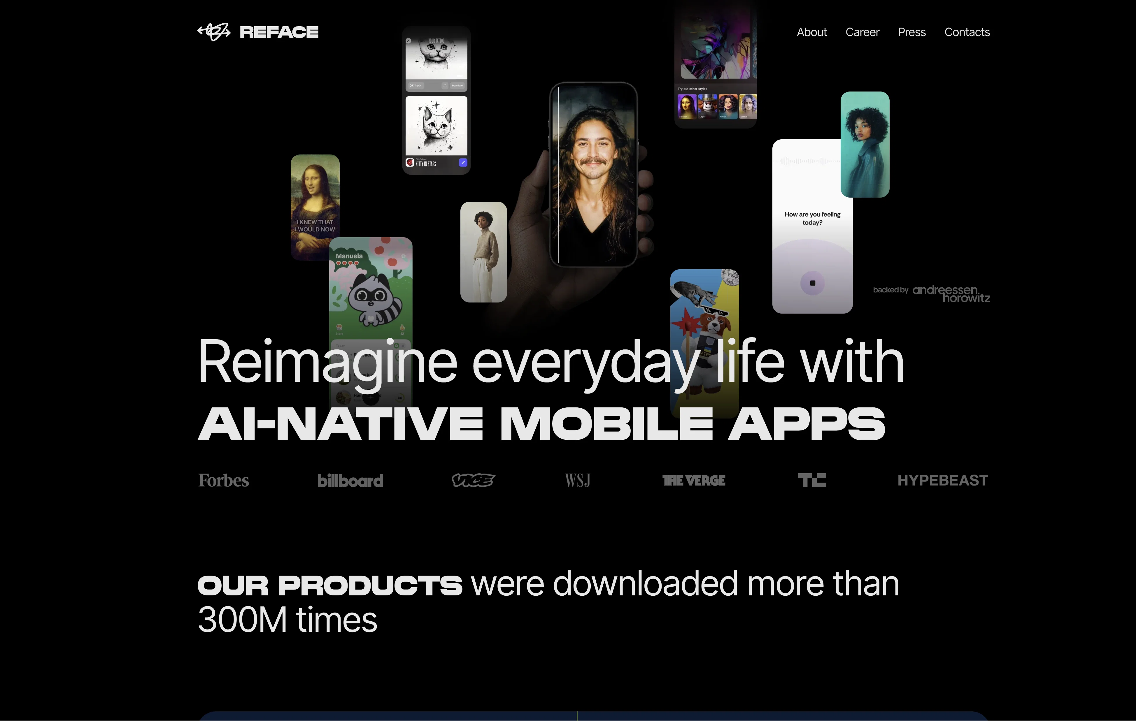Reface website