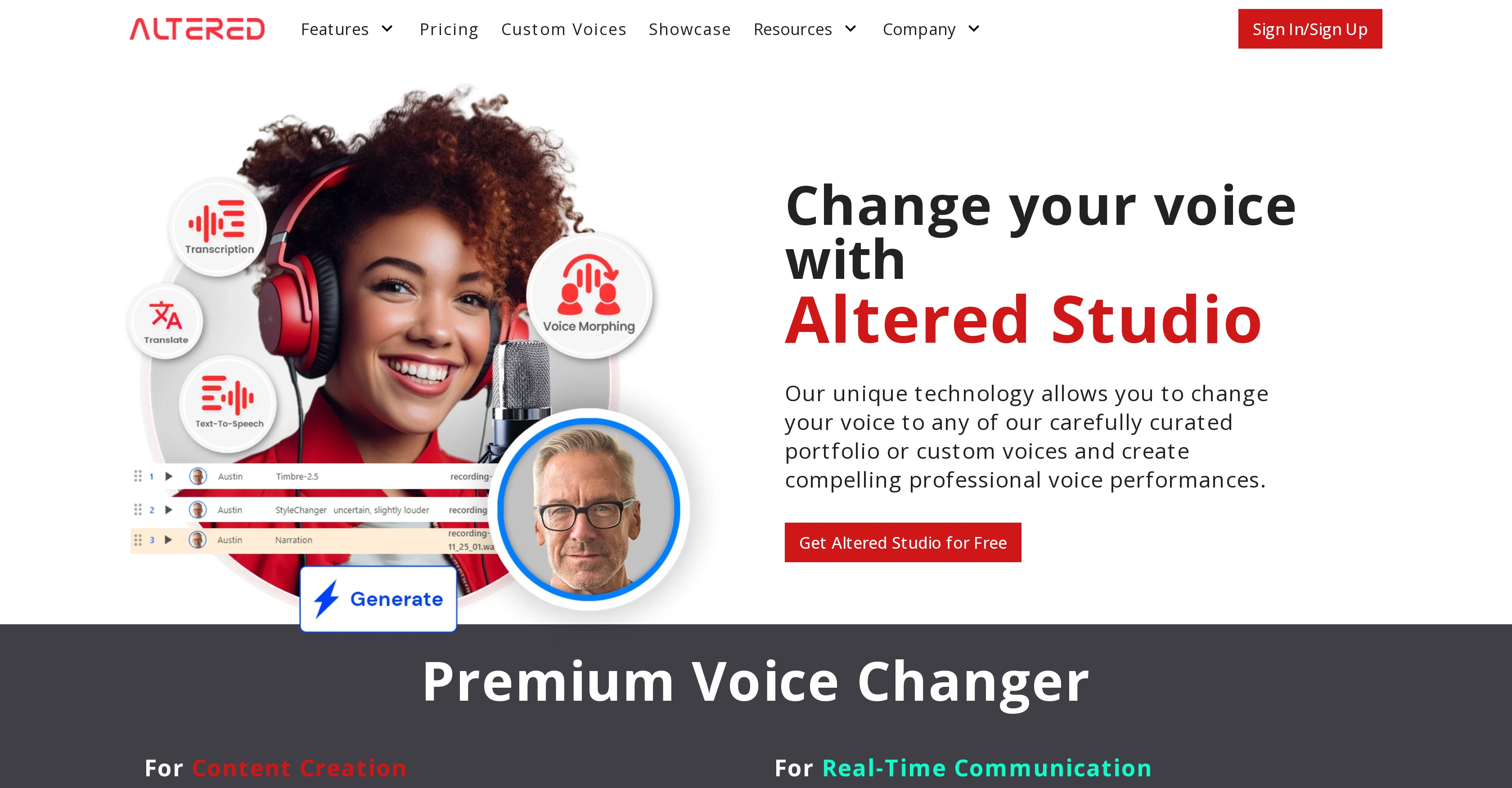 Altered website