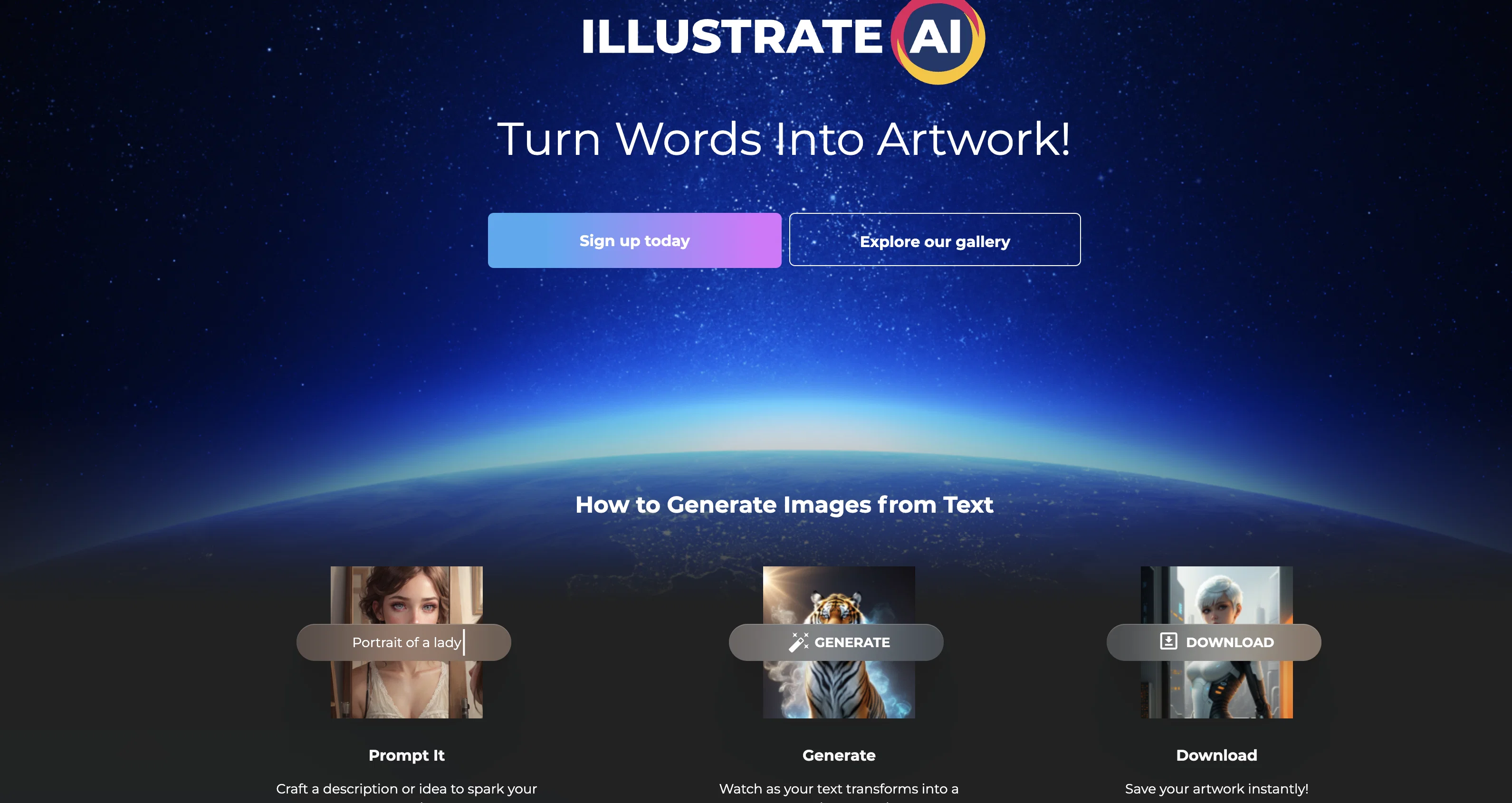 IllustrateAI website