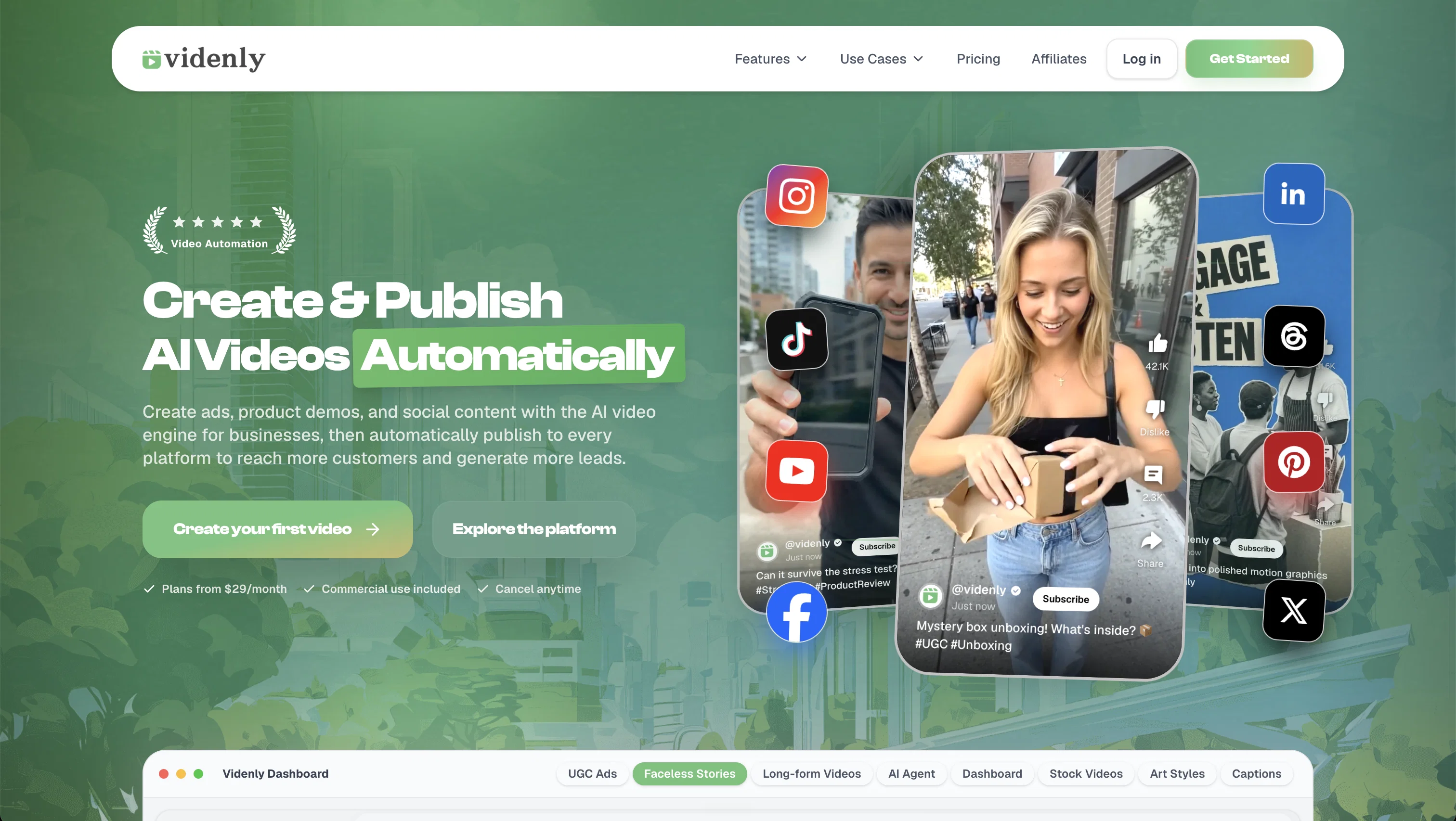 Videnly website