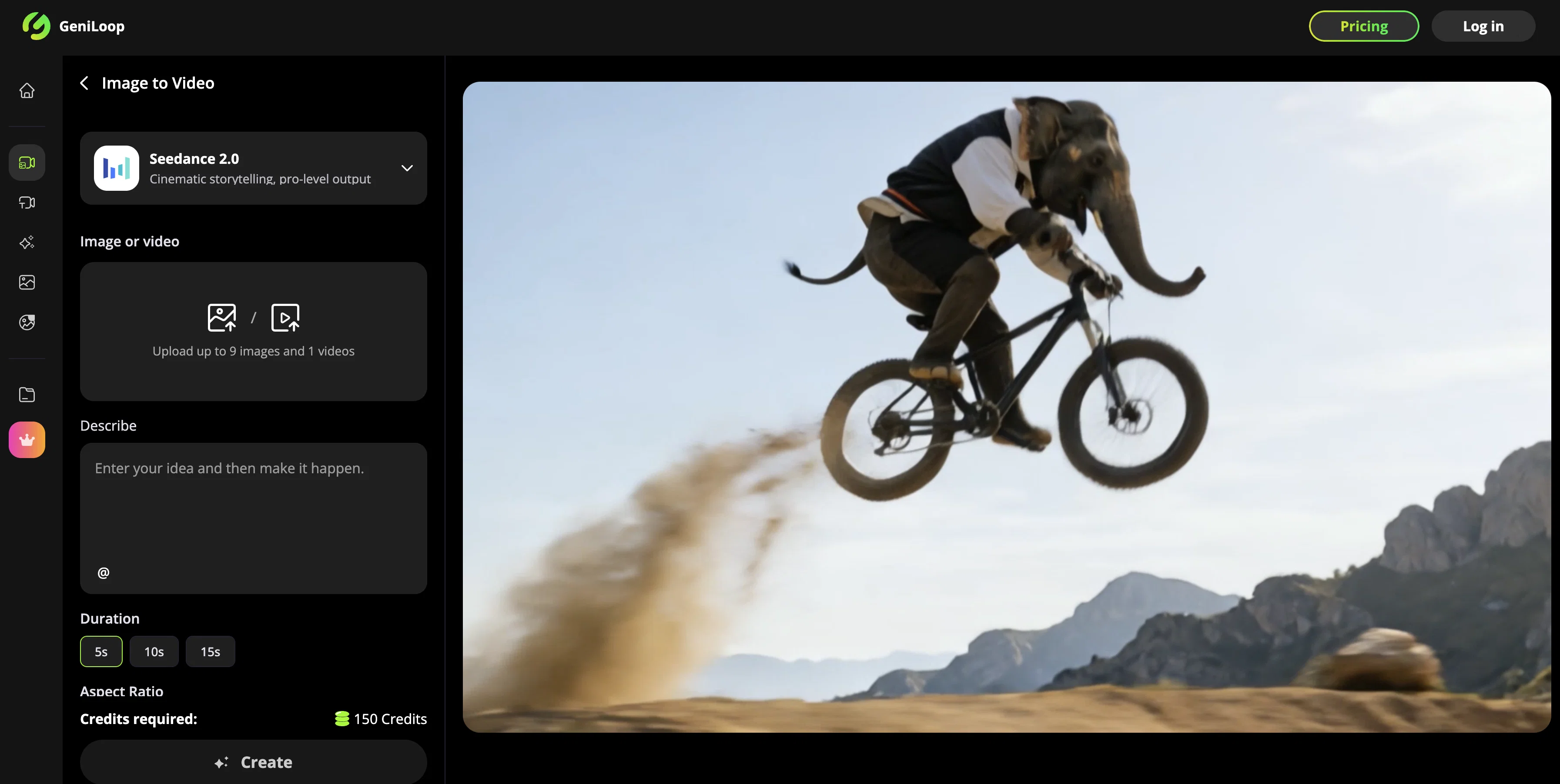 GeniLoop | AI Image to Video Generator website