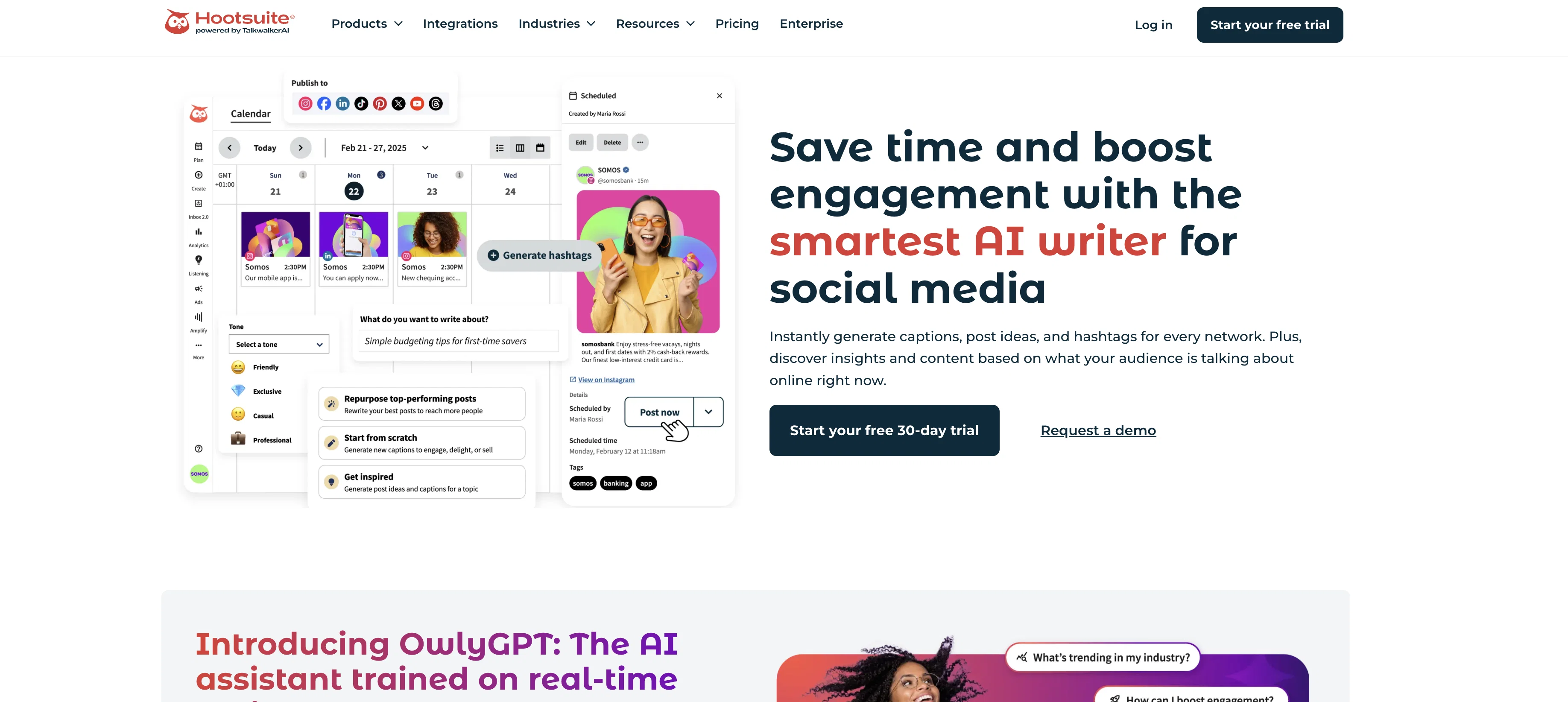 Hootsuite OwlyGPT website