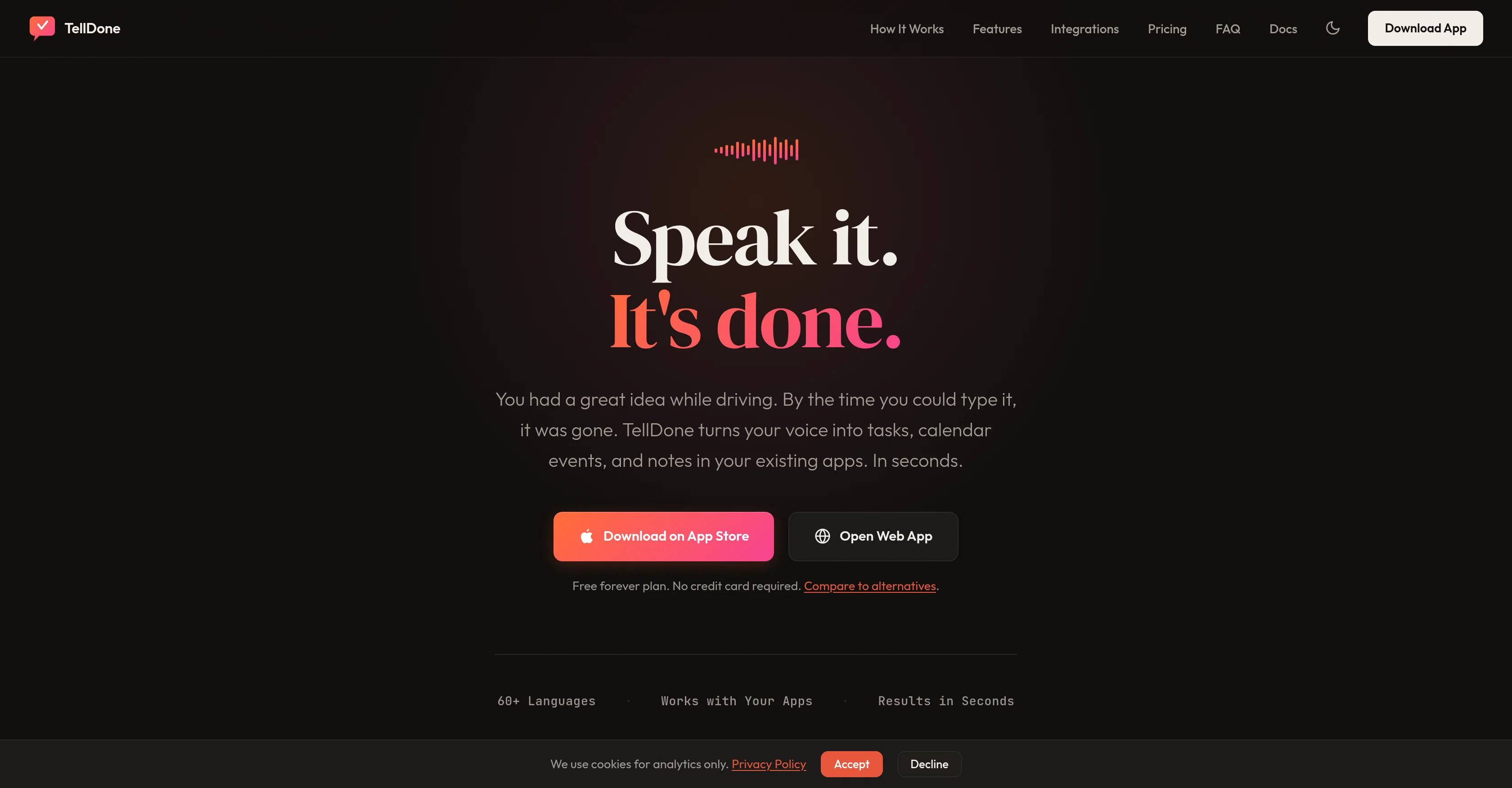 TellDone website