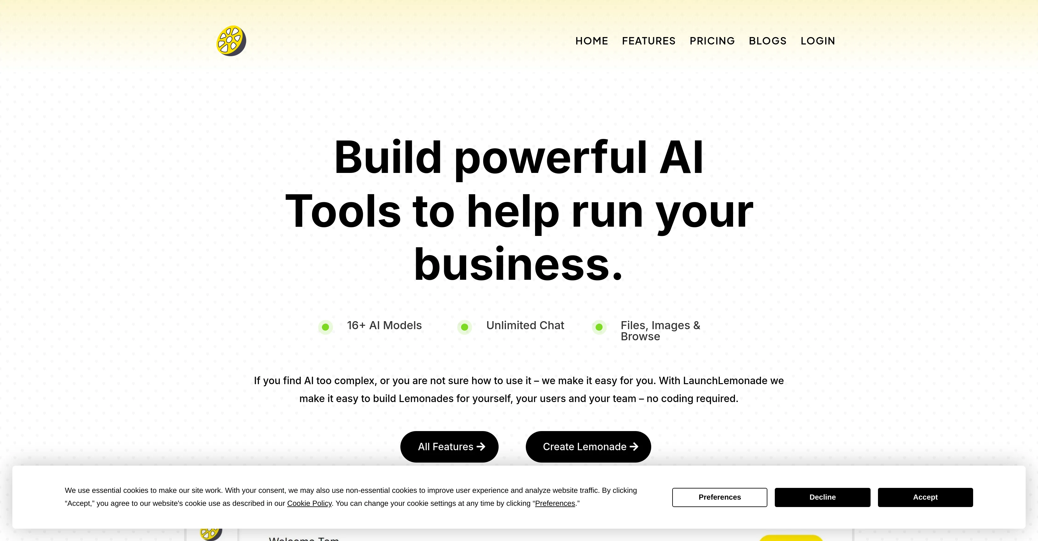 LaunchLemonade website