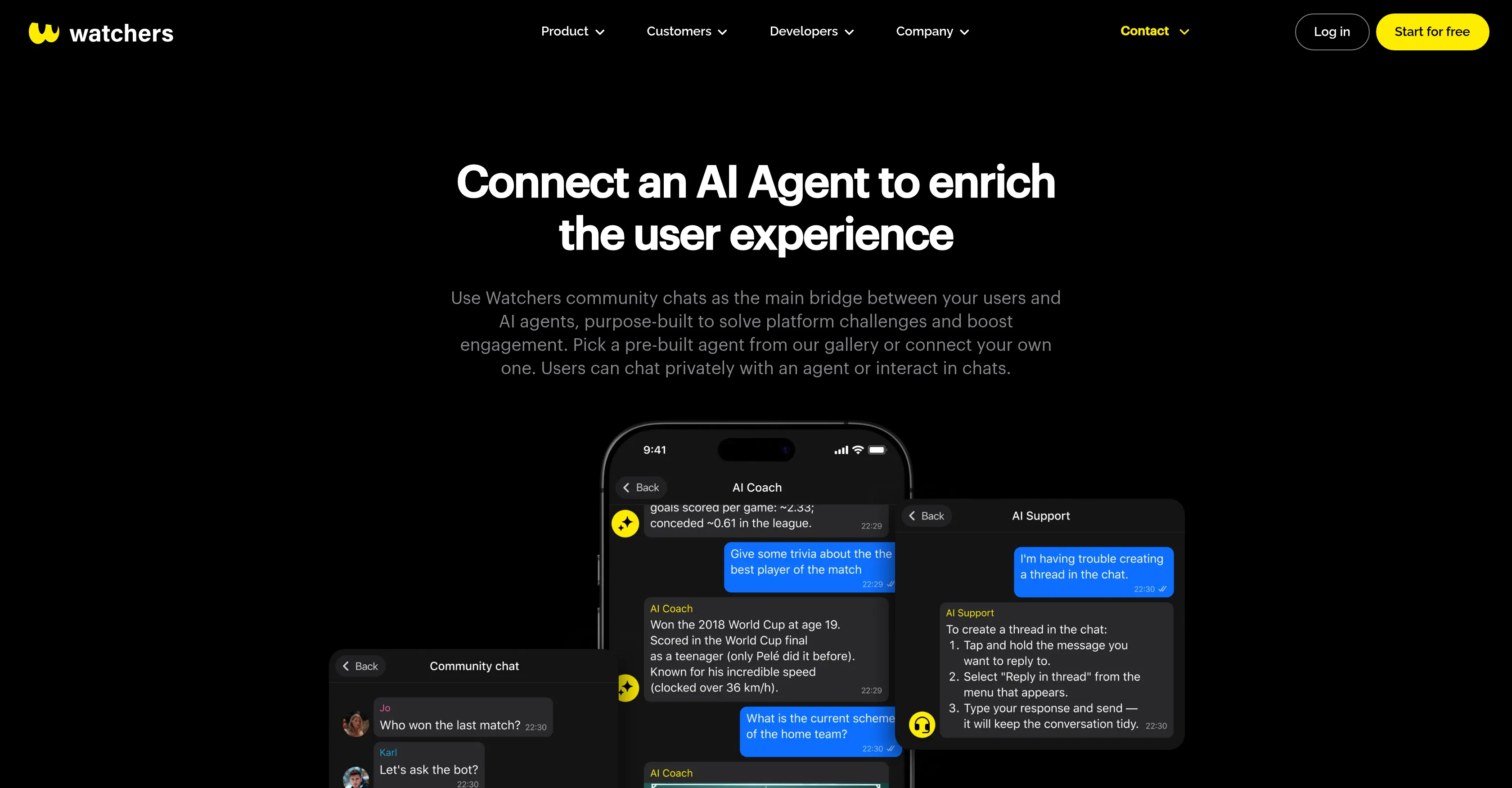 AI Assistants by Watchers website