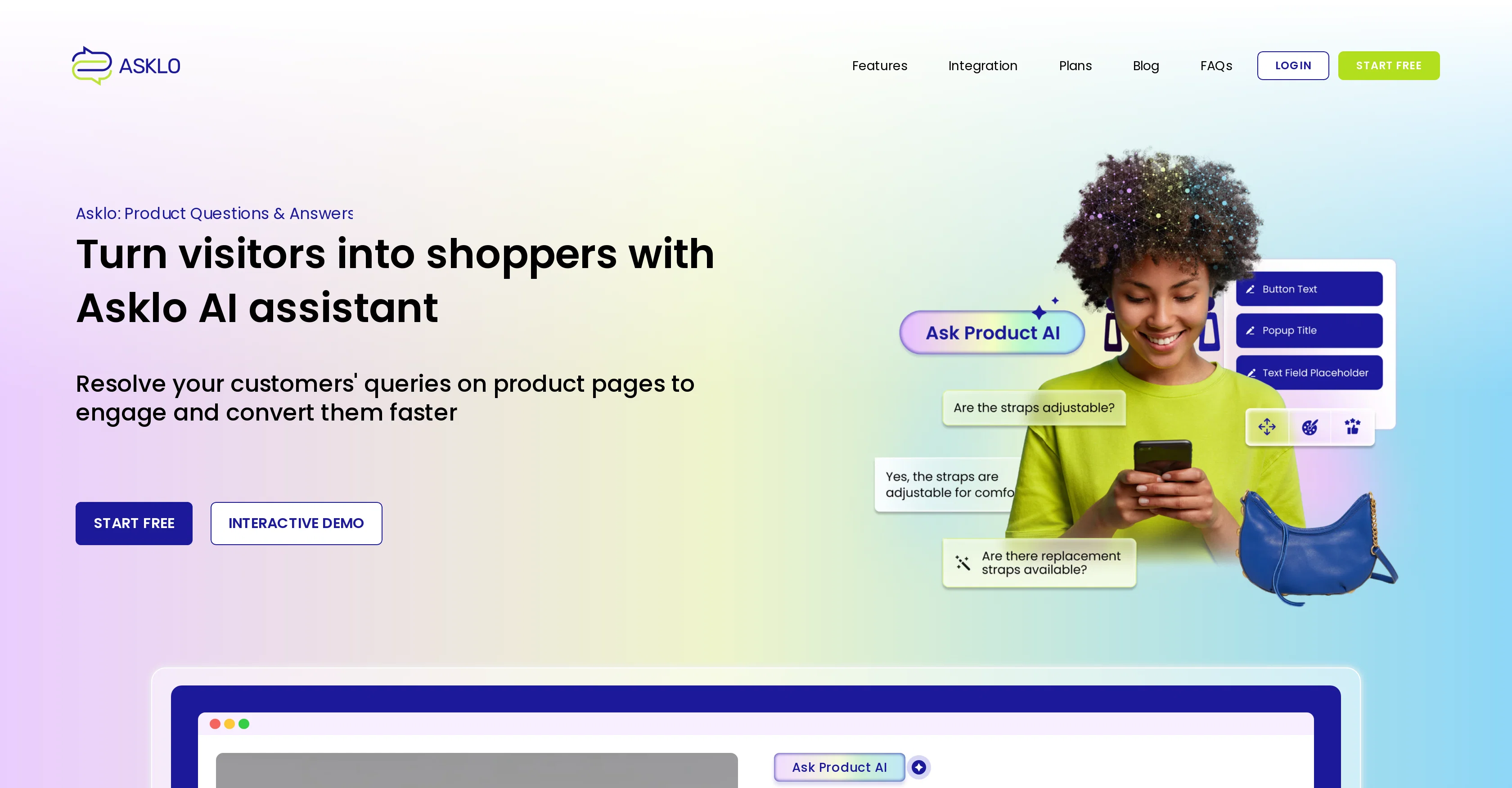 Asklo AI website