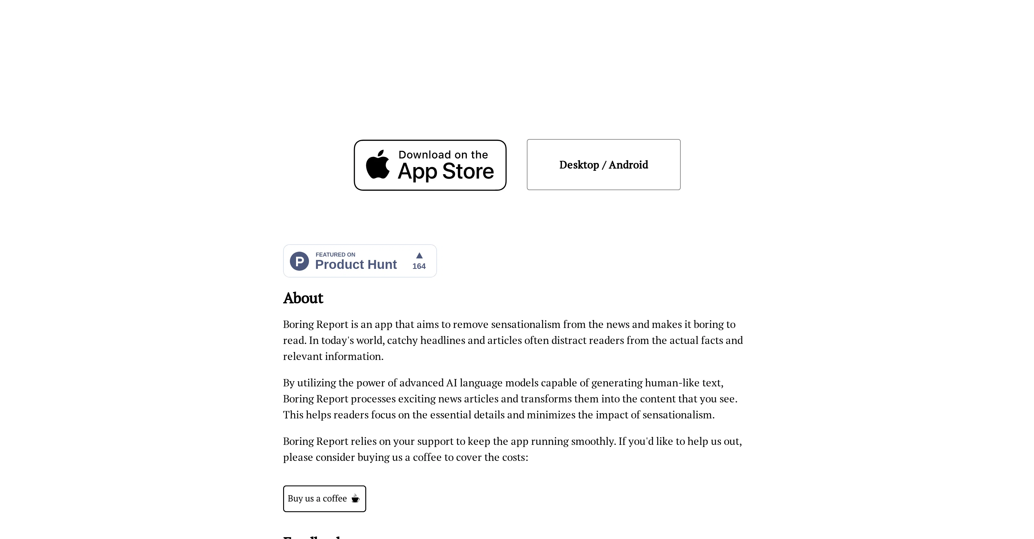 Boring Report website