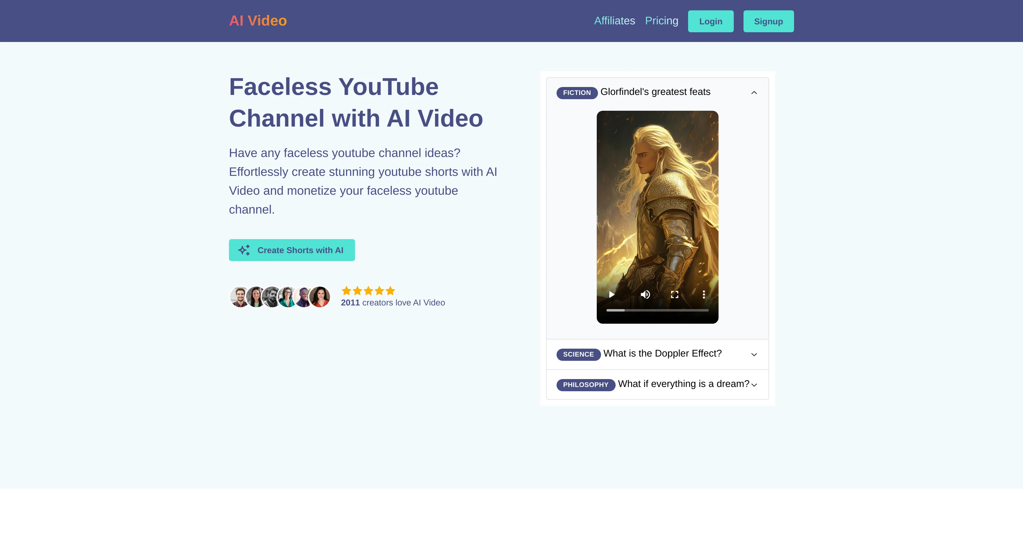 AI Video website