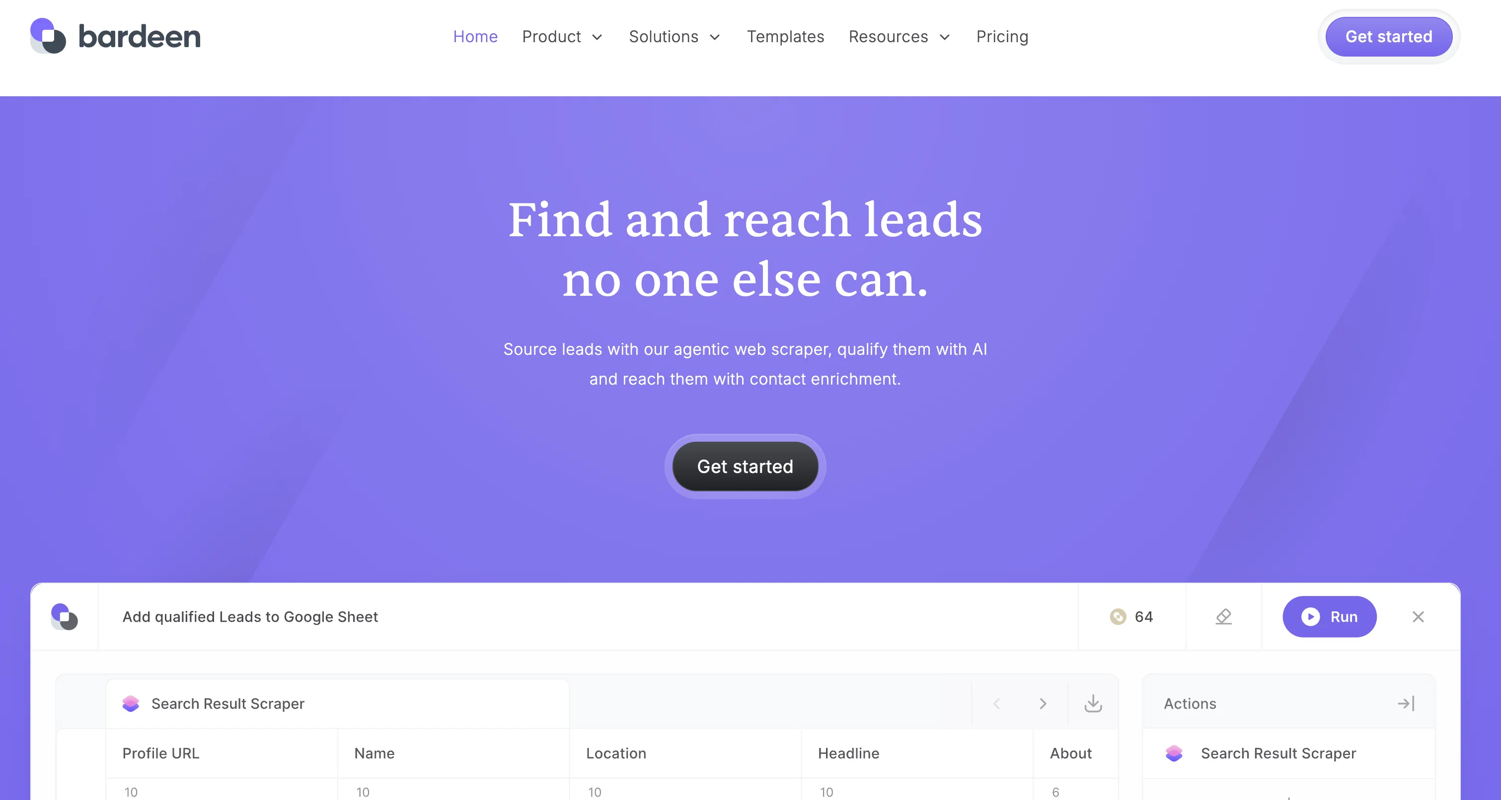 Bardeen website