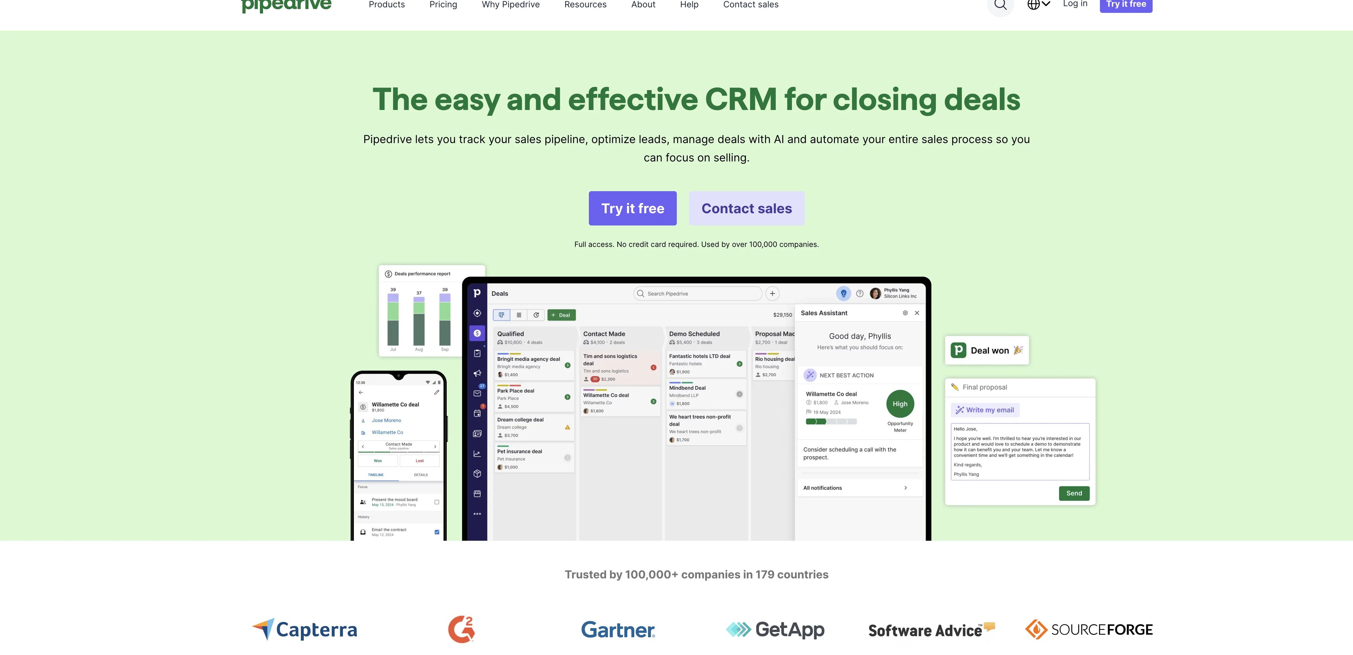 Pipedrive website