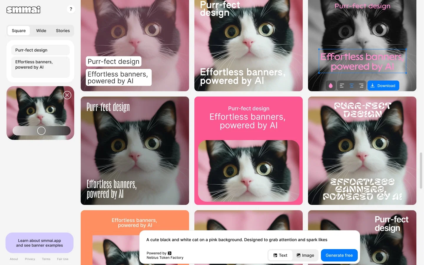 SMMAI: Social Media Templates website