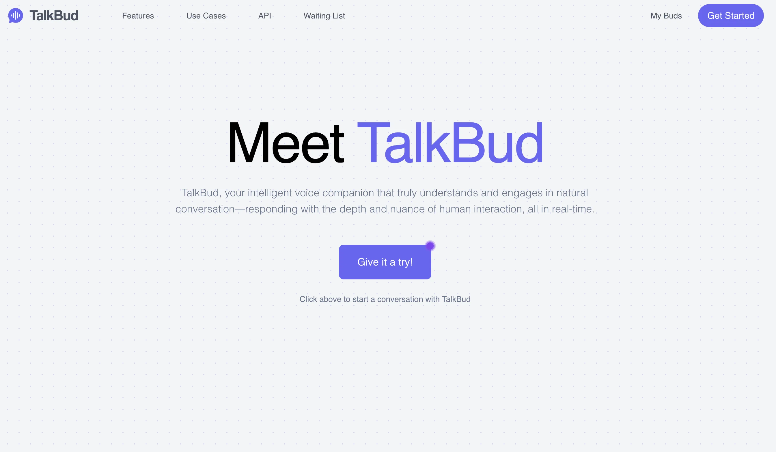 TalkBud website