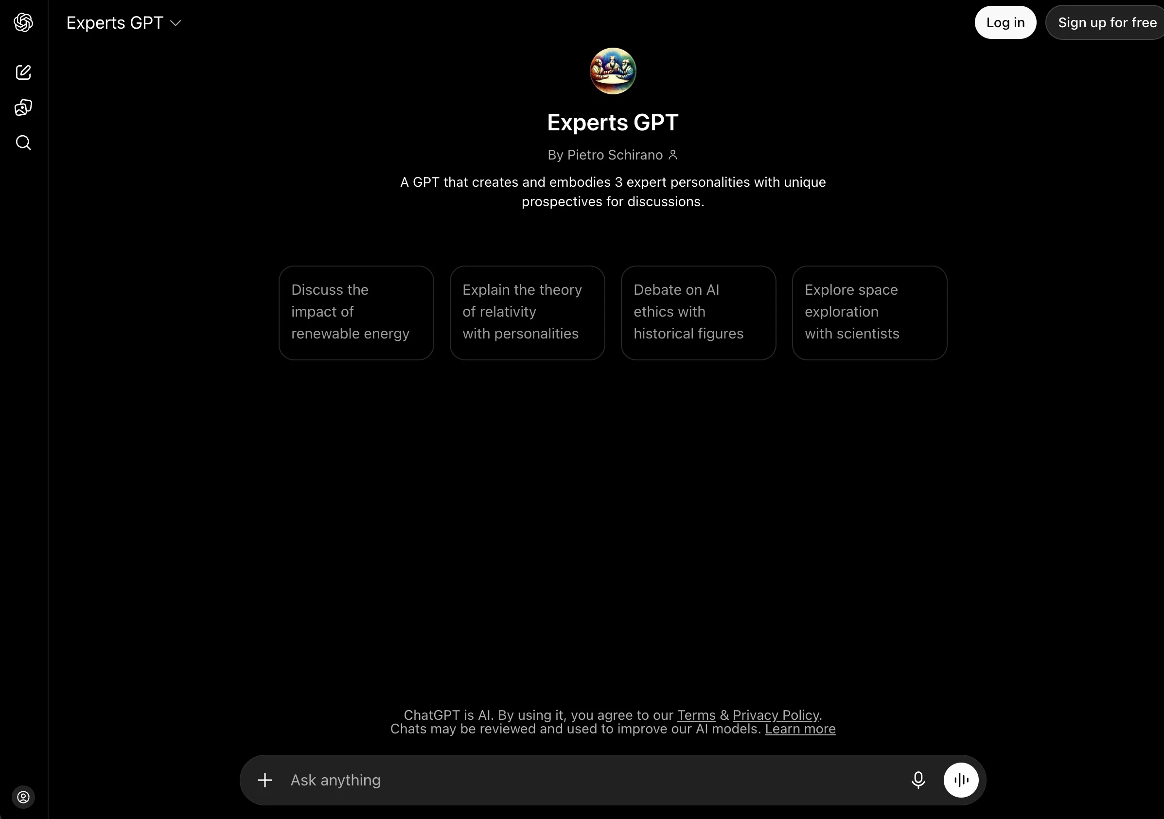 Experts GPT website