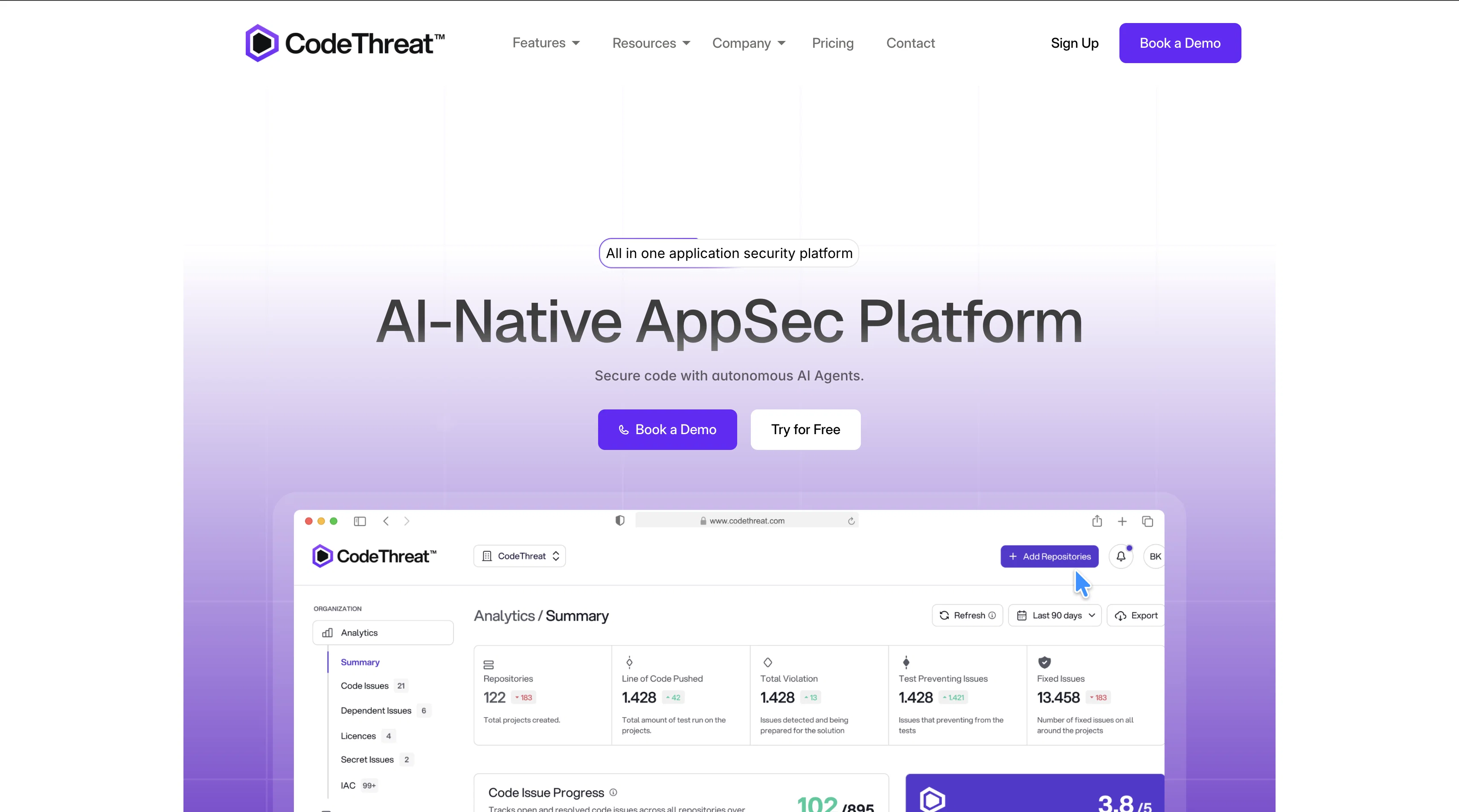 CodeThreat website