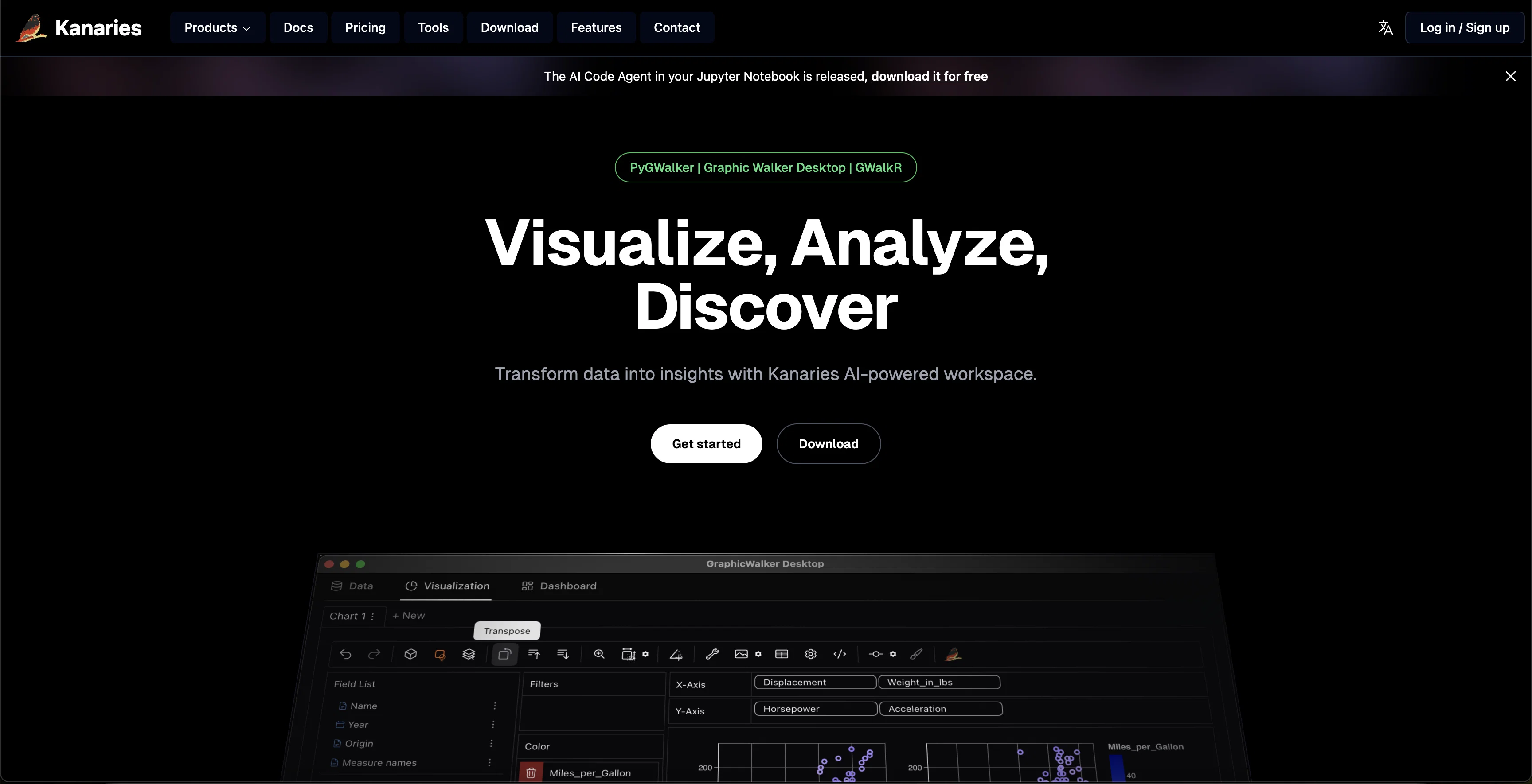 Kanaries website