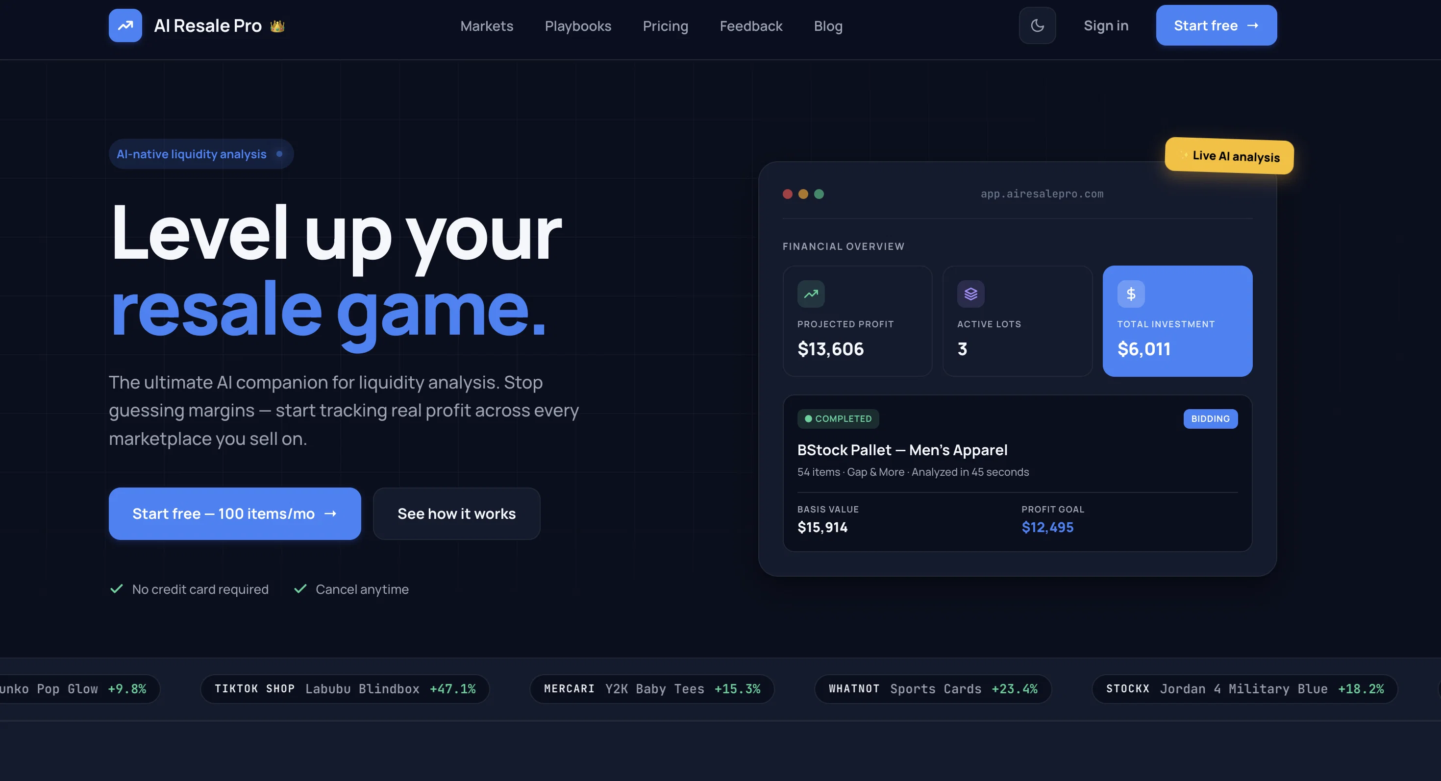 AI Resale Pro website