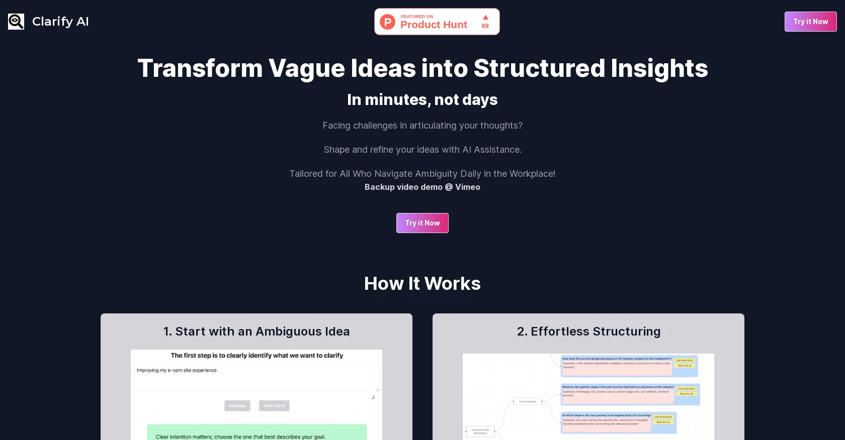 Clarify AI website