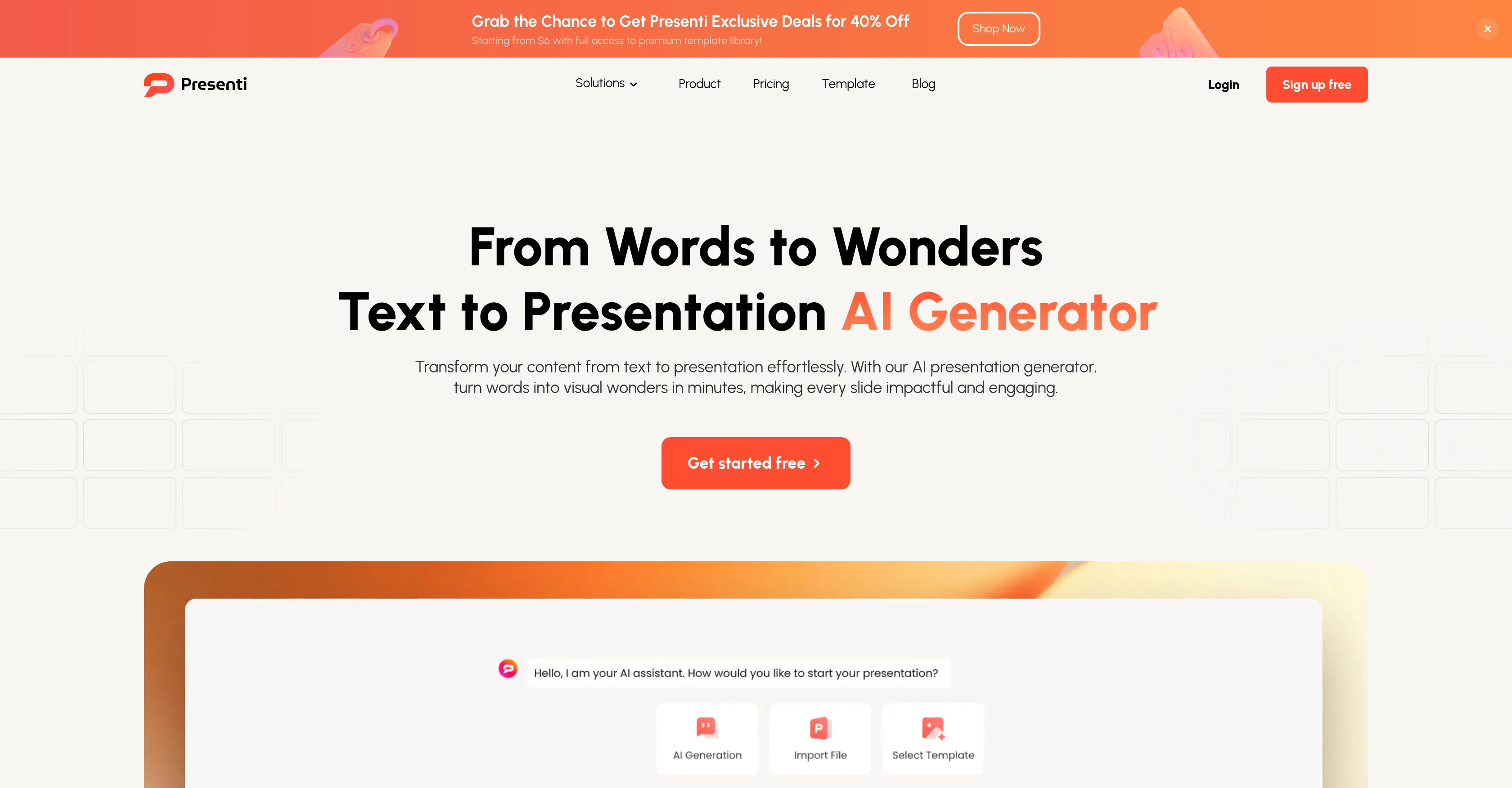 Presenti website