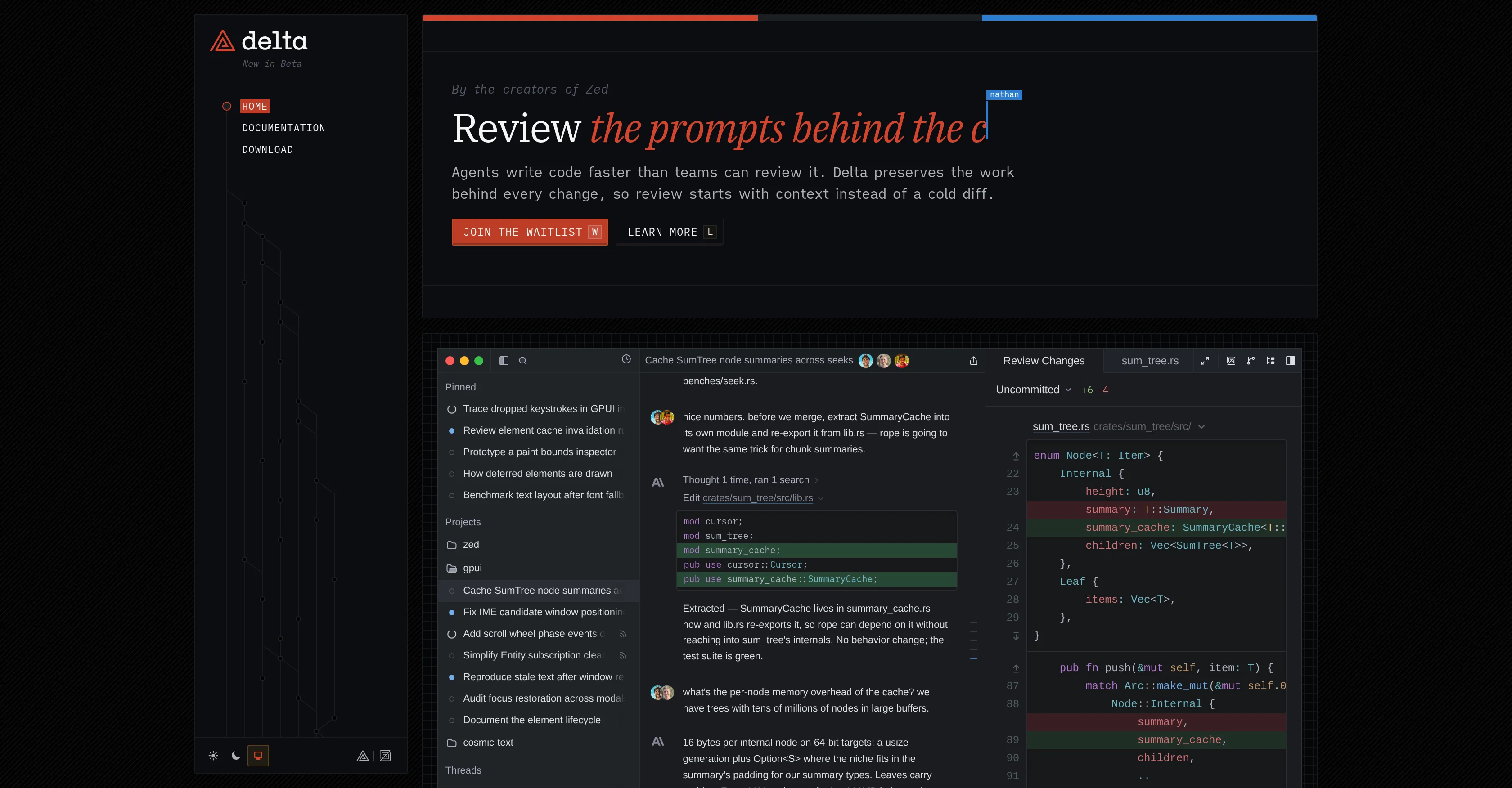 delta.dev website