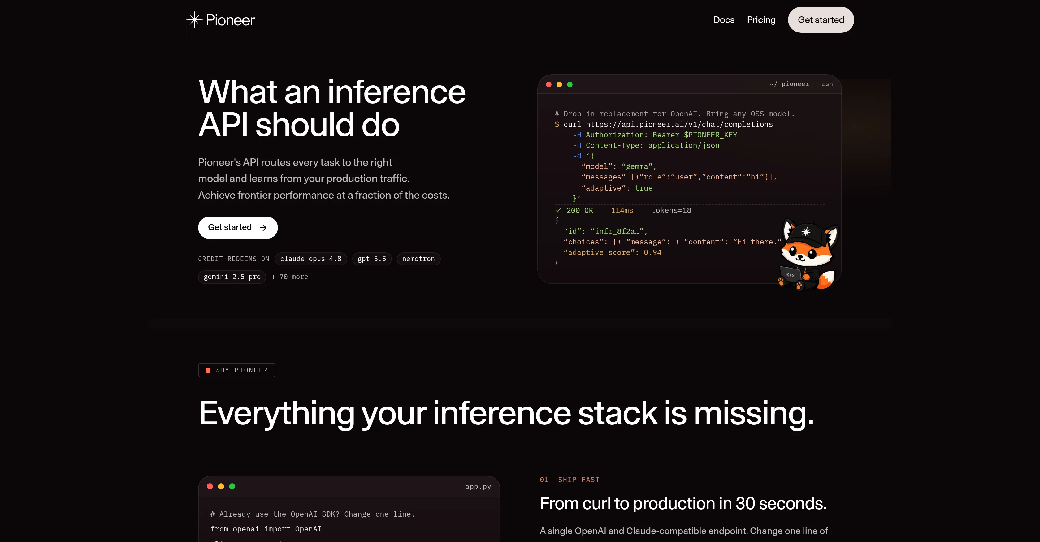 Pioneer AI website