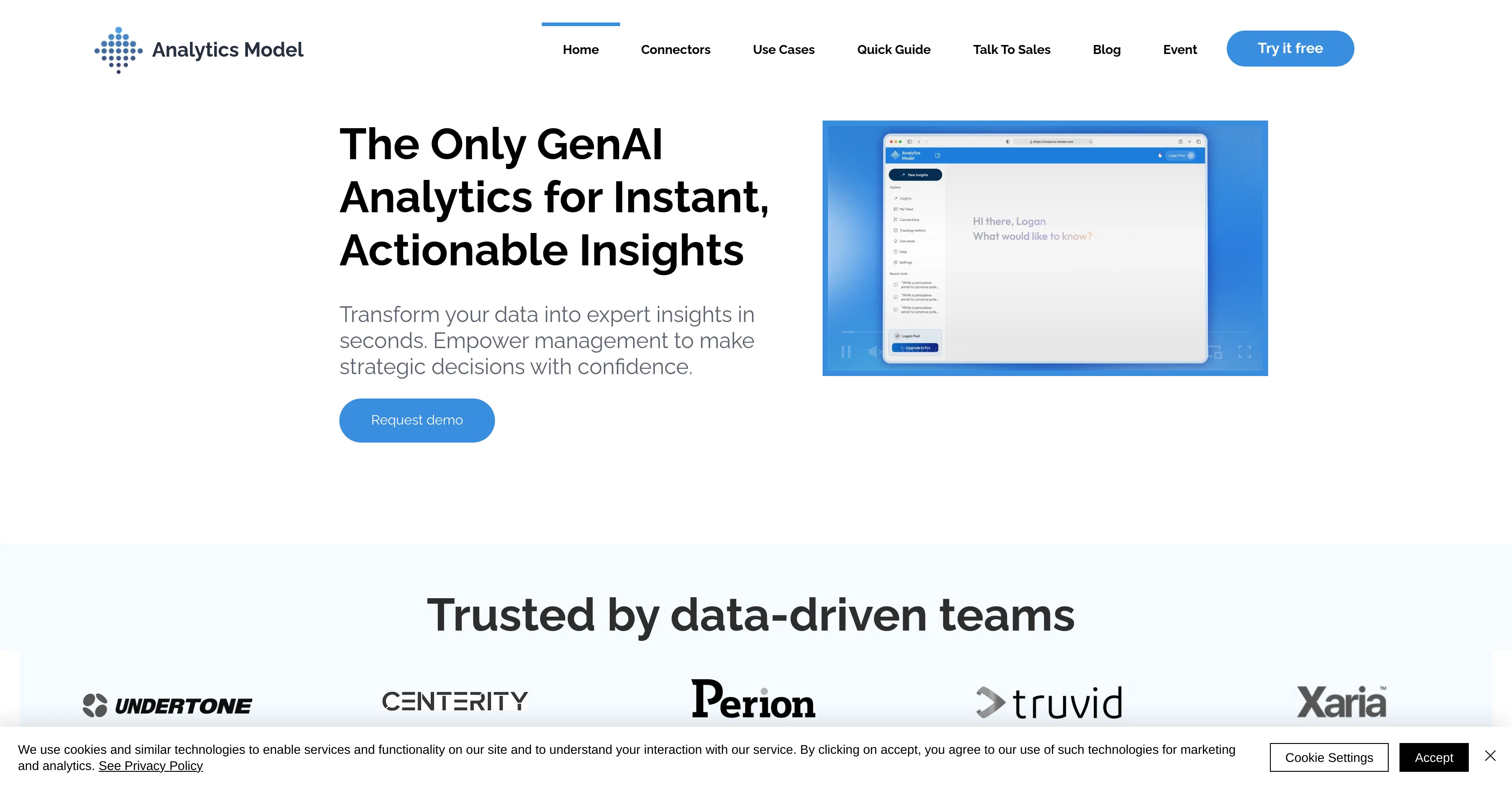 Analytics Model website