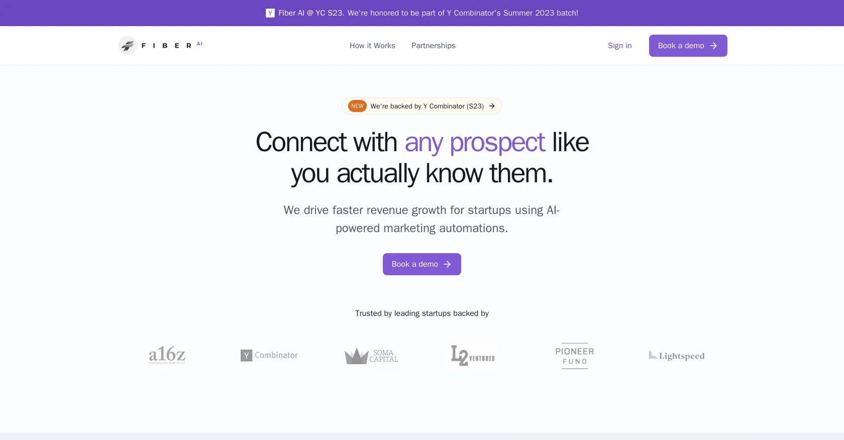 FiberAI website