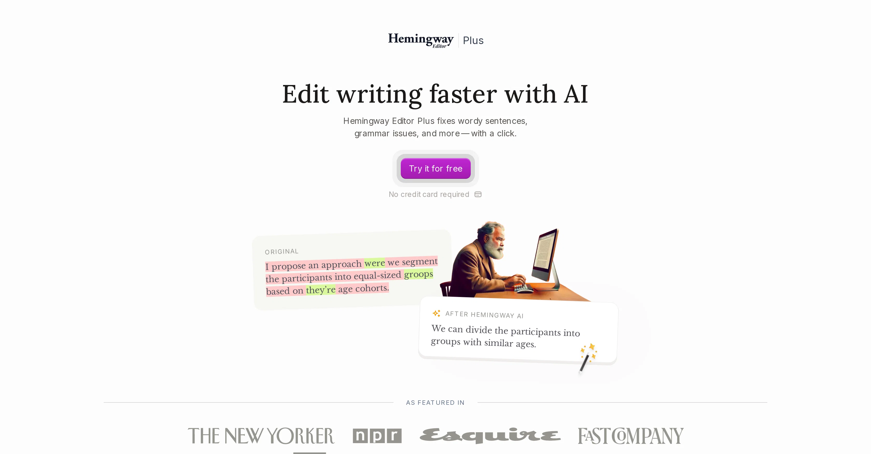 Hemingway Editor Plus website
