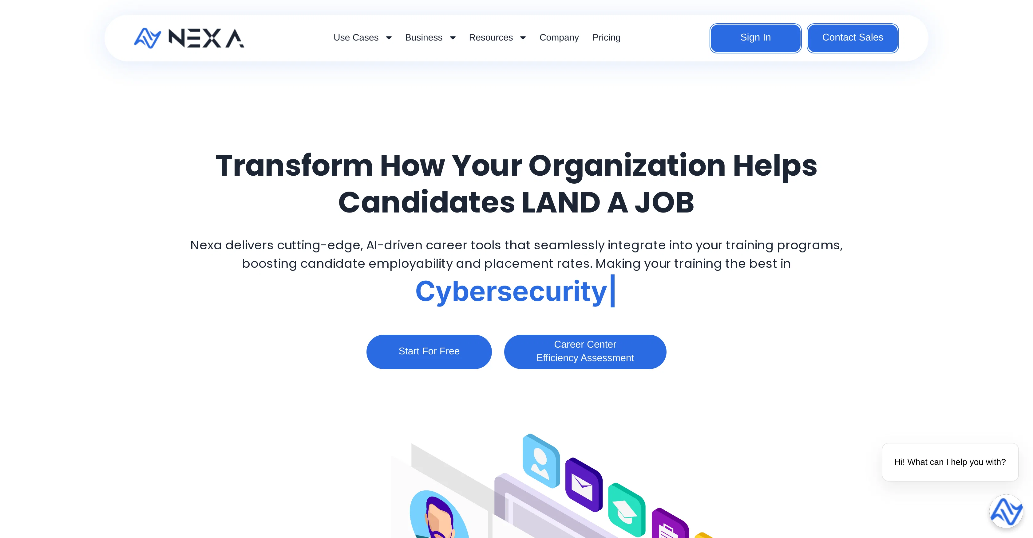 Nexa - Your AI Career Platform website
