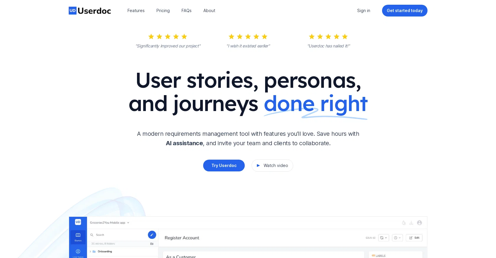Userdoc website