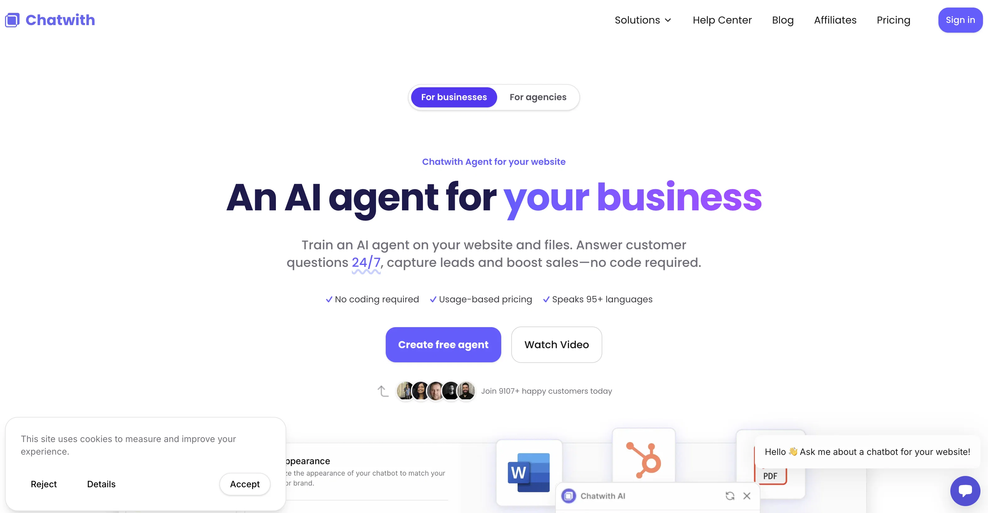 Chatwith website