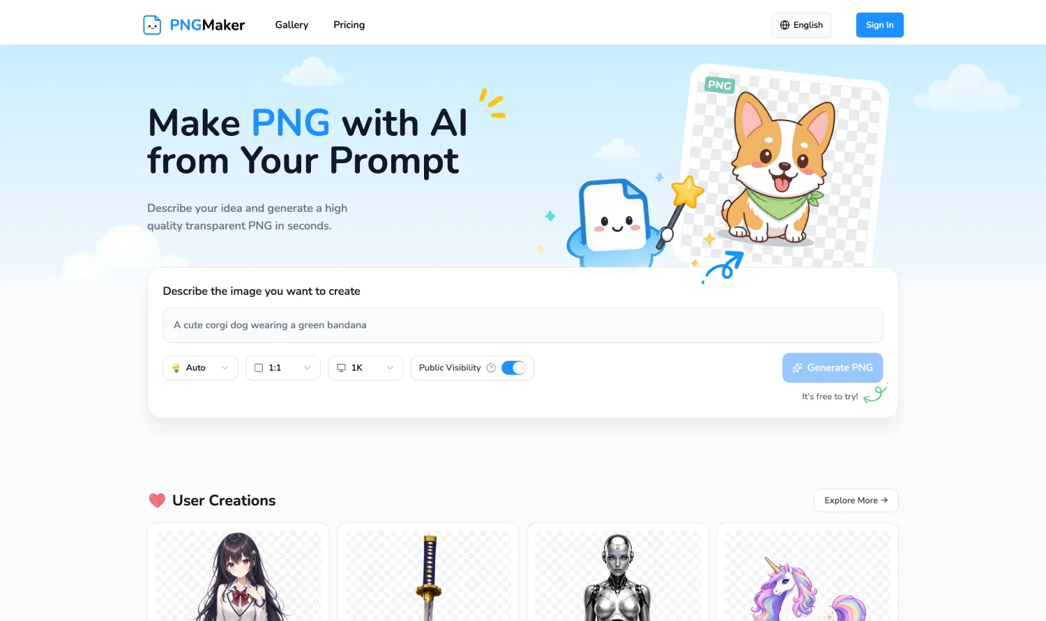 PNGMaker website