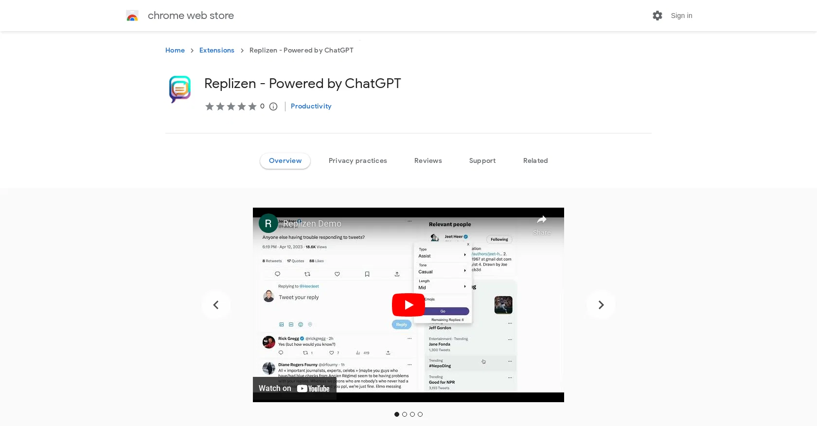 Replizen  website