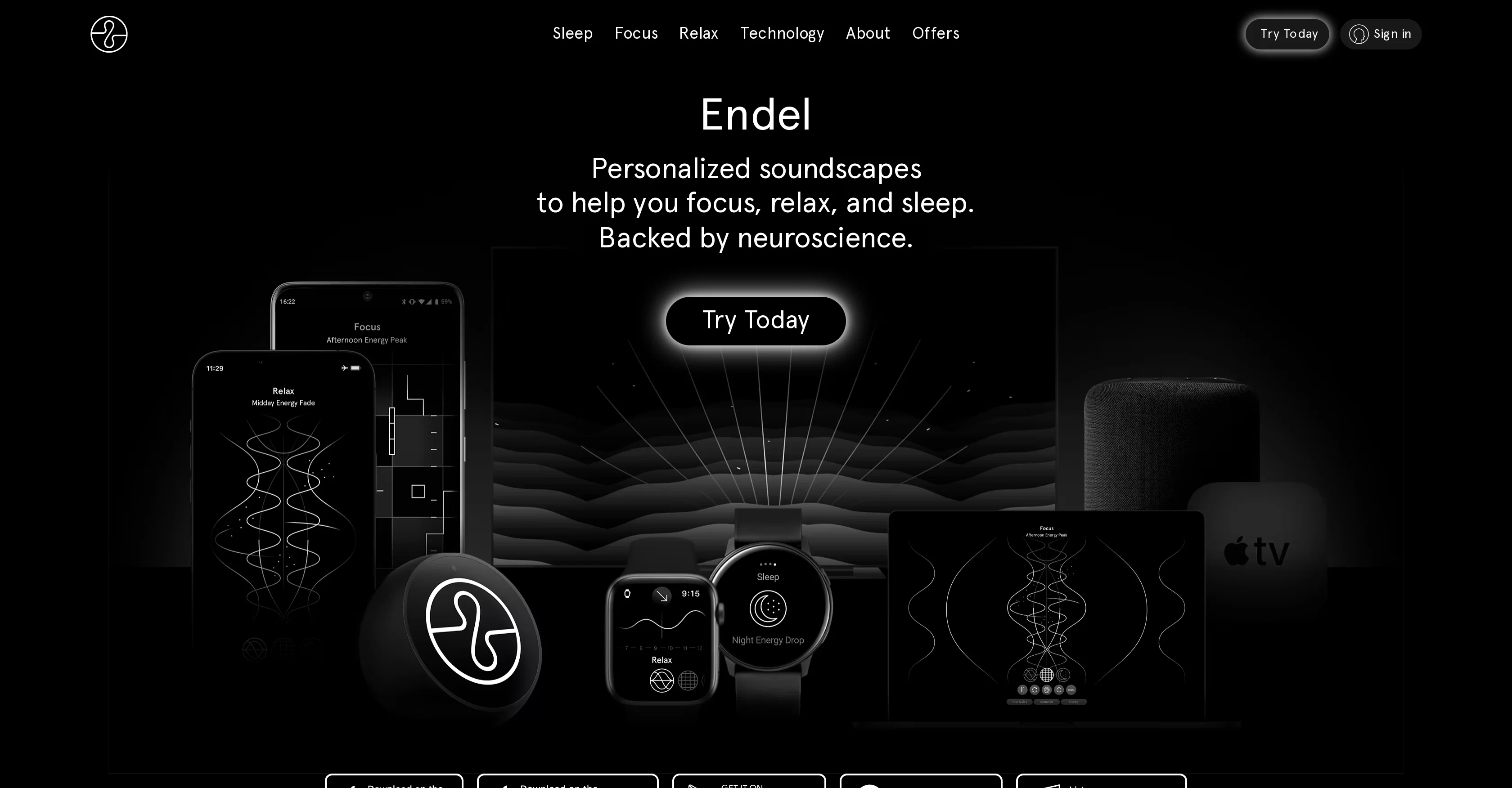 Endel website