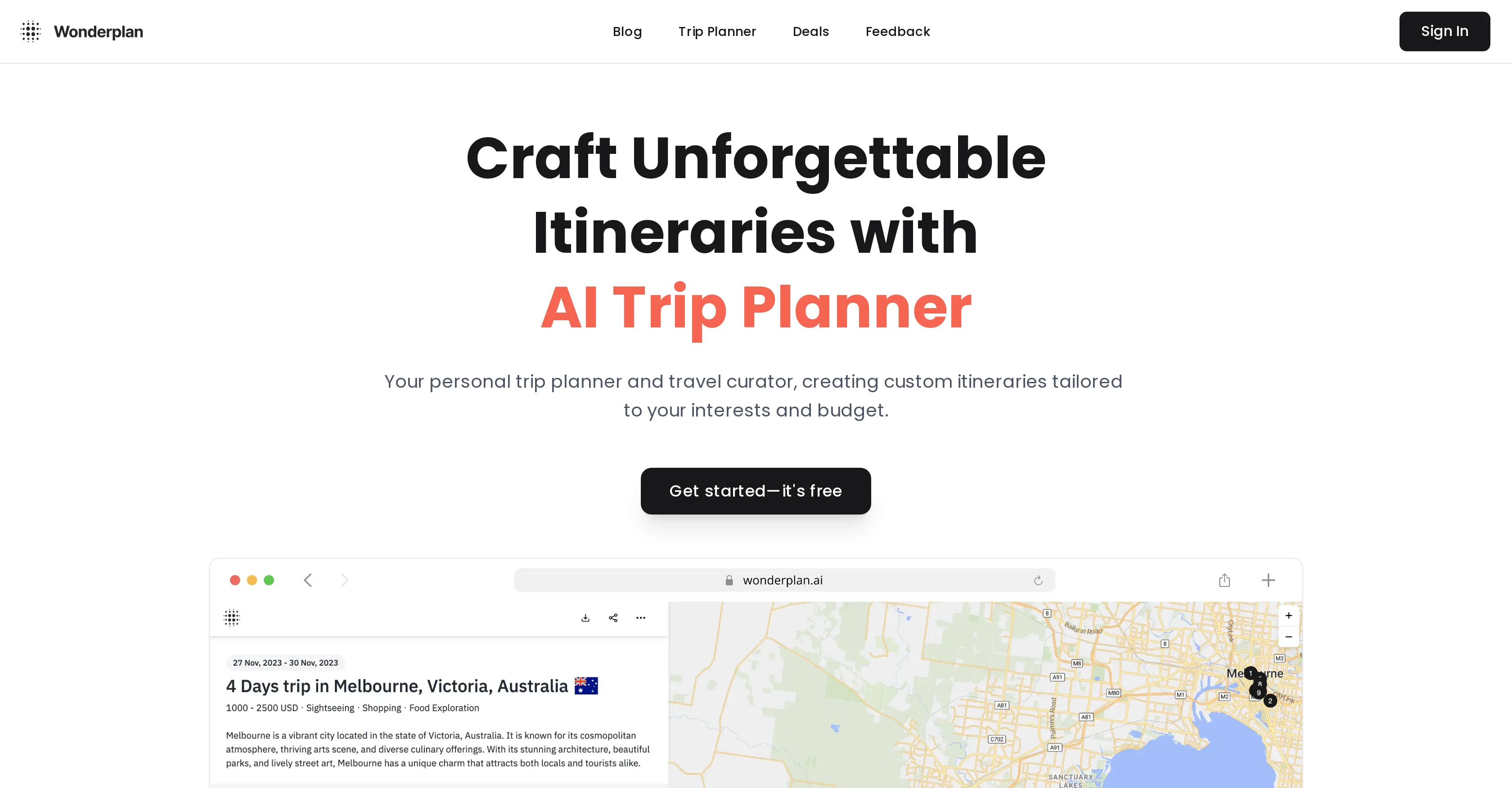 Wonderplan website
