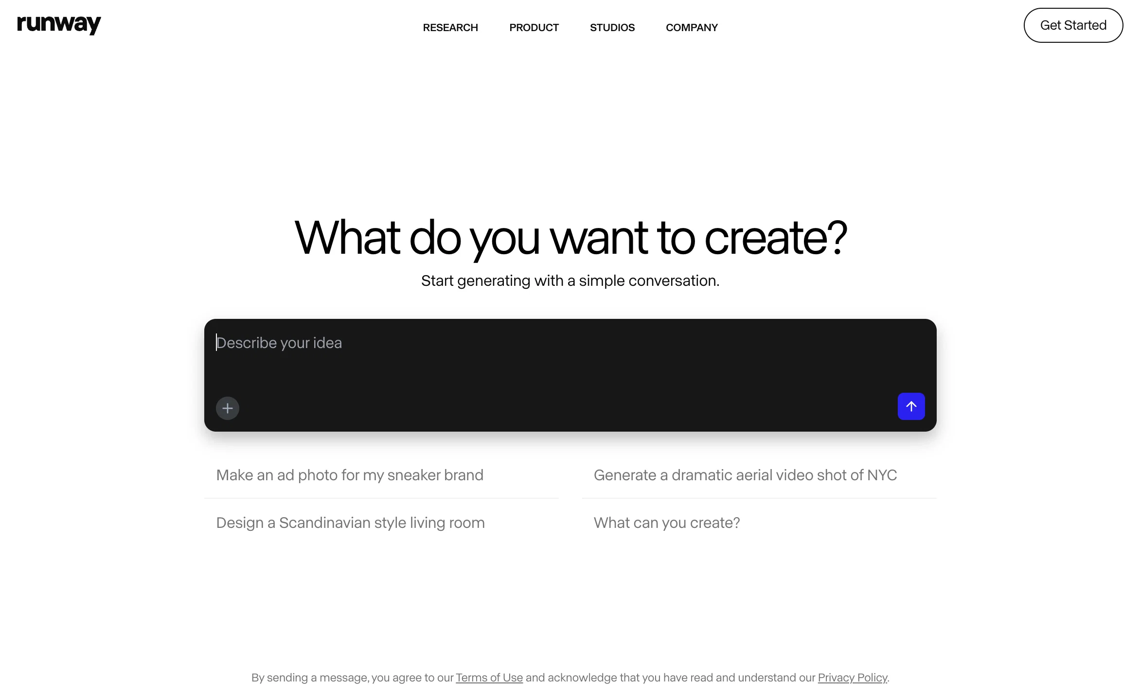 Runway website