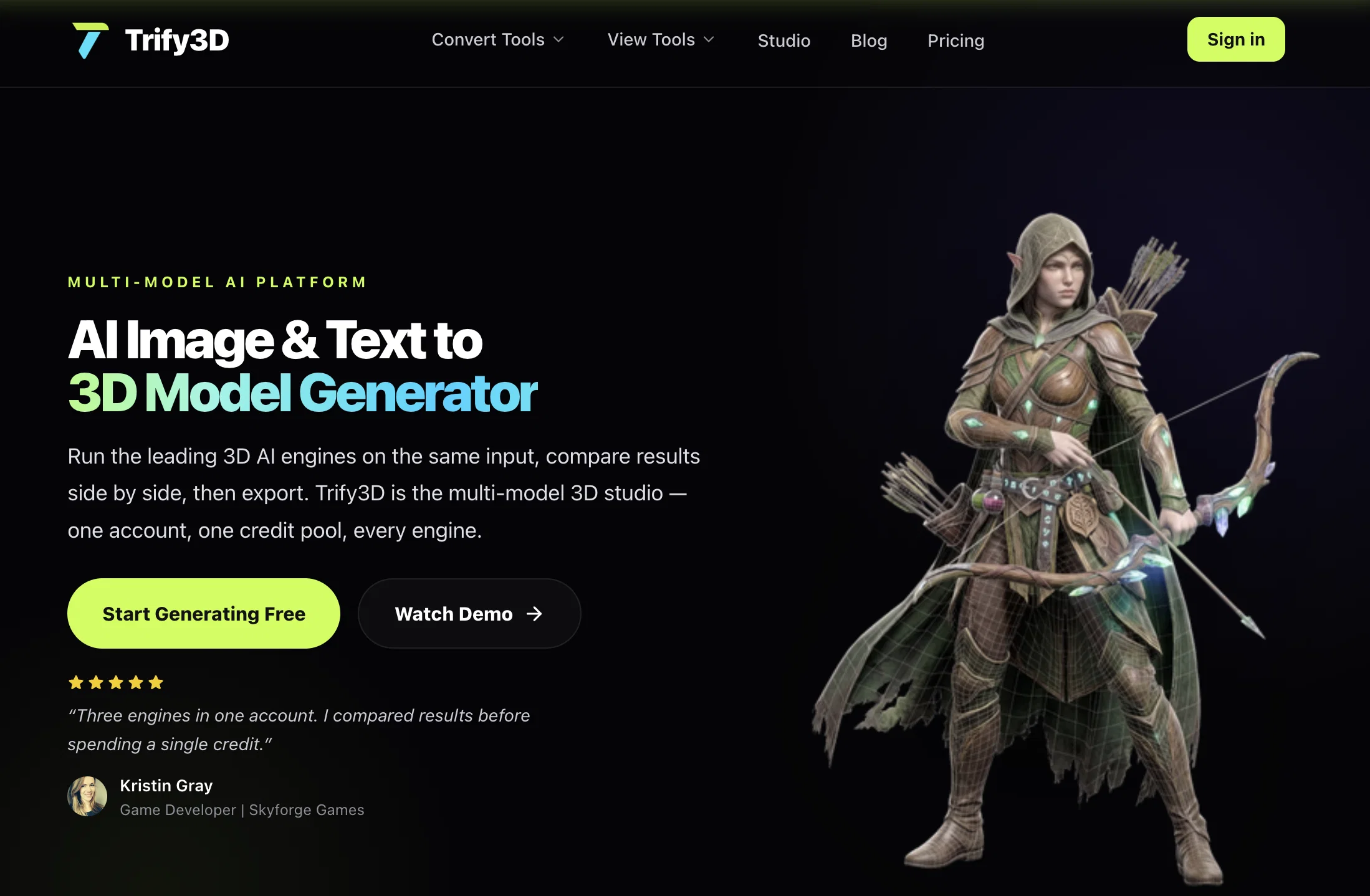Trify3D website